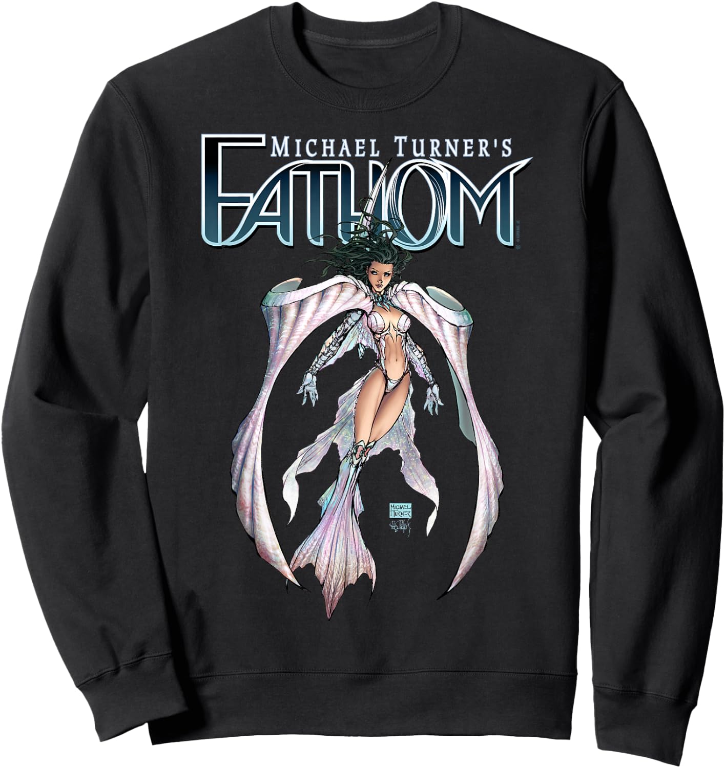Michael Turner's "Fathom" White Armor Sweatshirt - Sweatshirt | Black