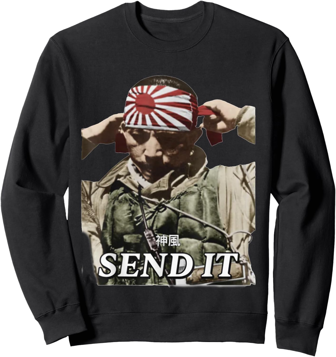 Kamikaze Pilot Send It Sweatshirt - Sweatshirt | Black