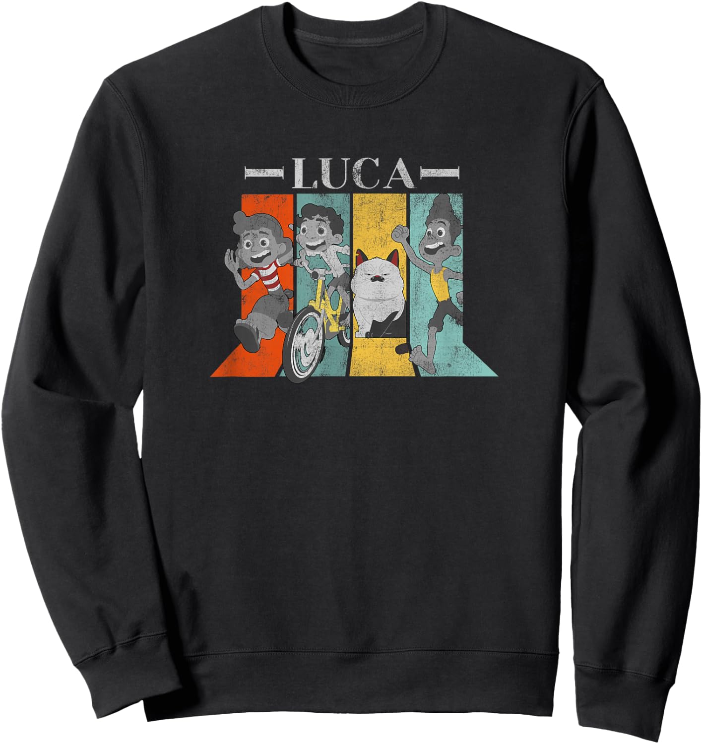 Disney Pixar Luca Character Panels V1 Sweatshirt - Sweatshirt | Black