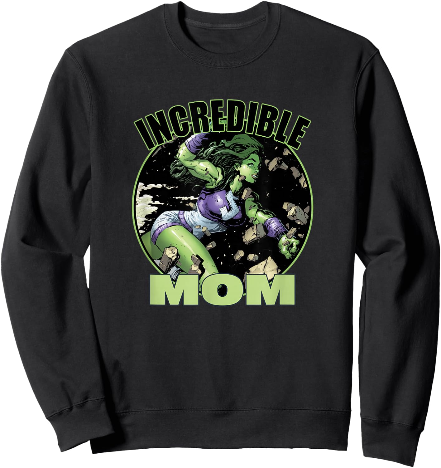 Marvel She-Hulk Mother's Day Incredible Mom Chest Portrait Sweatshirt - Sweatshirt | Black