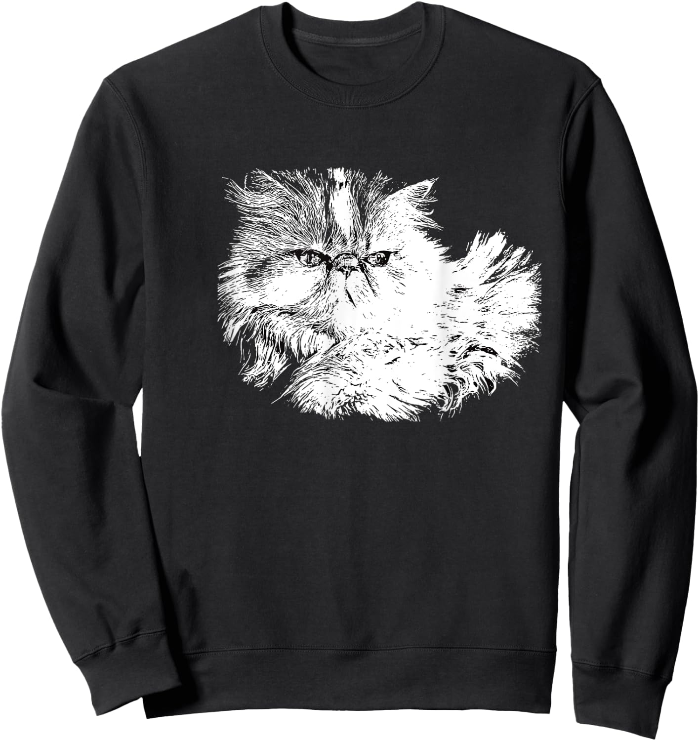 Persian Cat Women Kids Sweatshirt - Sweatshirt | Black