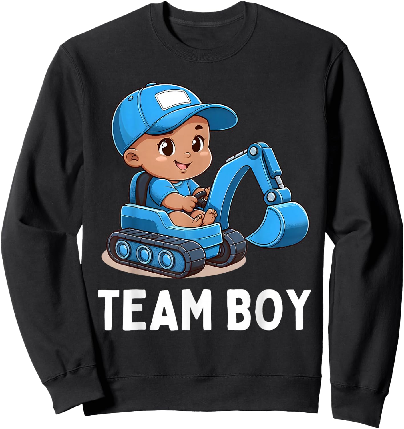 Team Boy Blue Baby Gender Reveal Party Baby Announcement Sweatshirt - Sweatshirt | Black