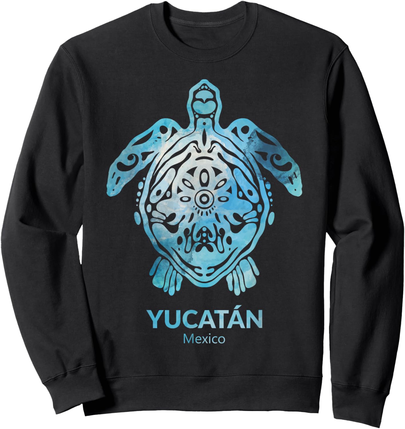 Yucatan Mexico Sea Turtle Ocean Souvenir Sweatshirt - Sweatshirt | Black