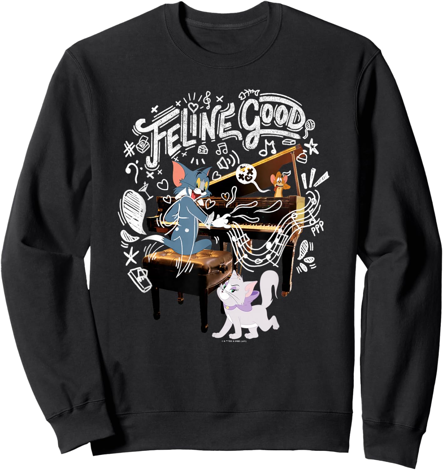 Tom & Jerry Movie Feline Good Sweatshirt - Sweatshirt | Black