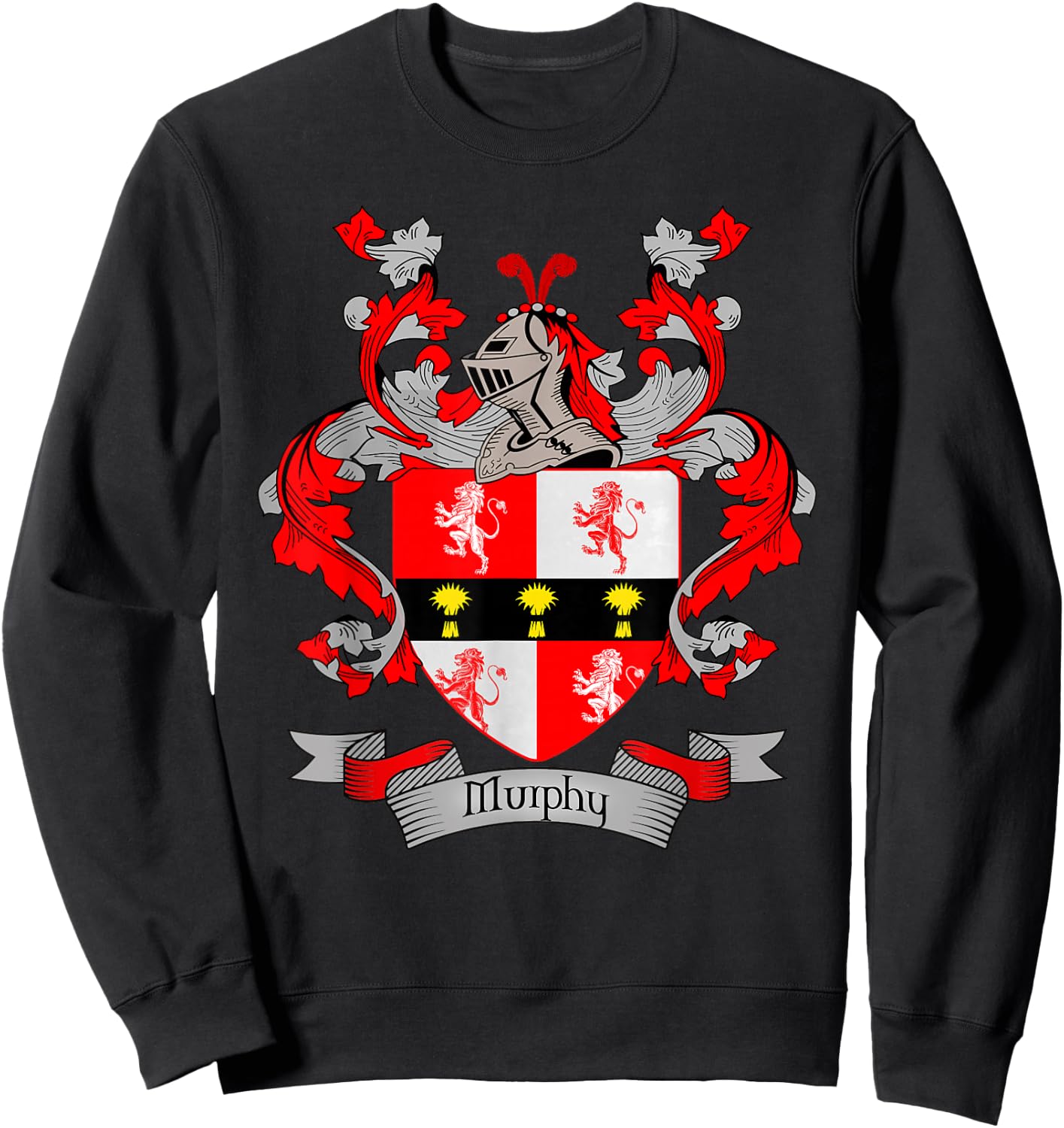 Murphy Coat of Arms | Murphy Surname Family Crest Sweatshirt - Sweatshirt | Black