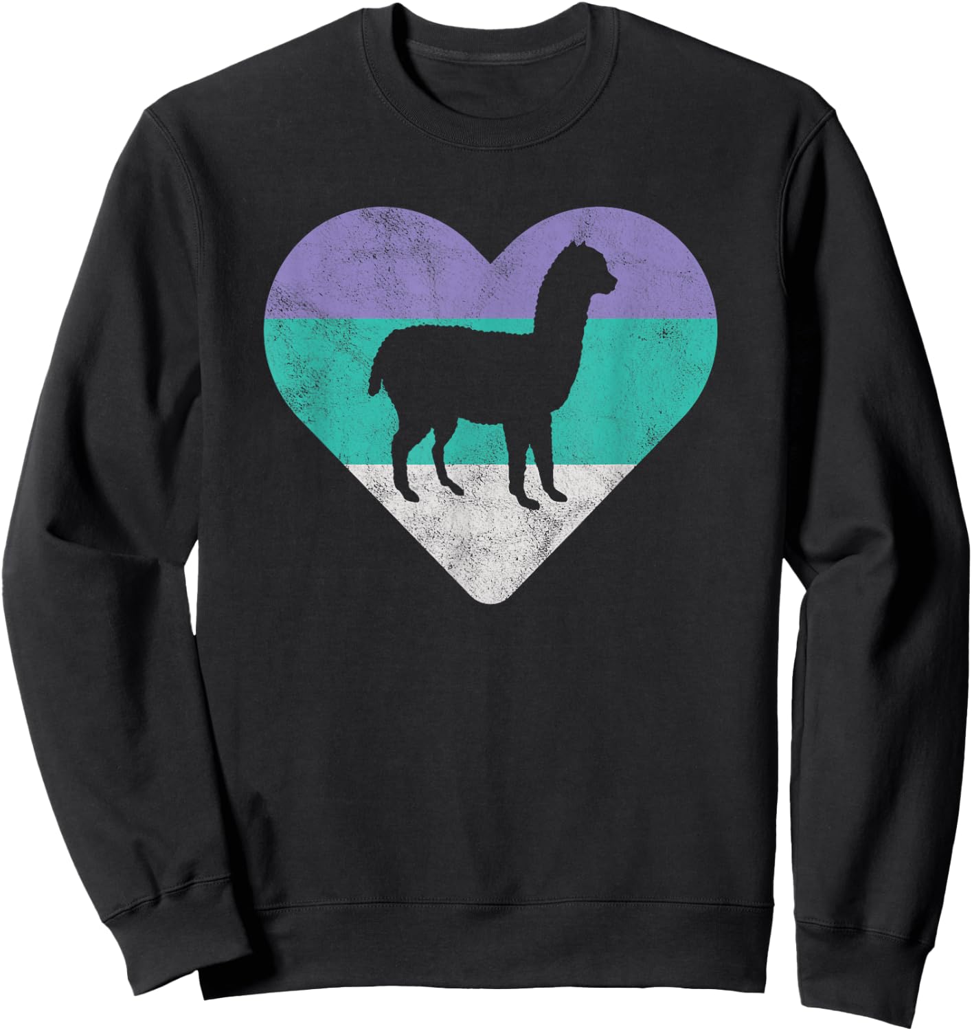 Alpaca Retro Gift or Girls Sweatshirt - Sweatshirt | Black
