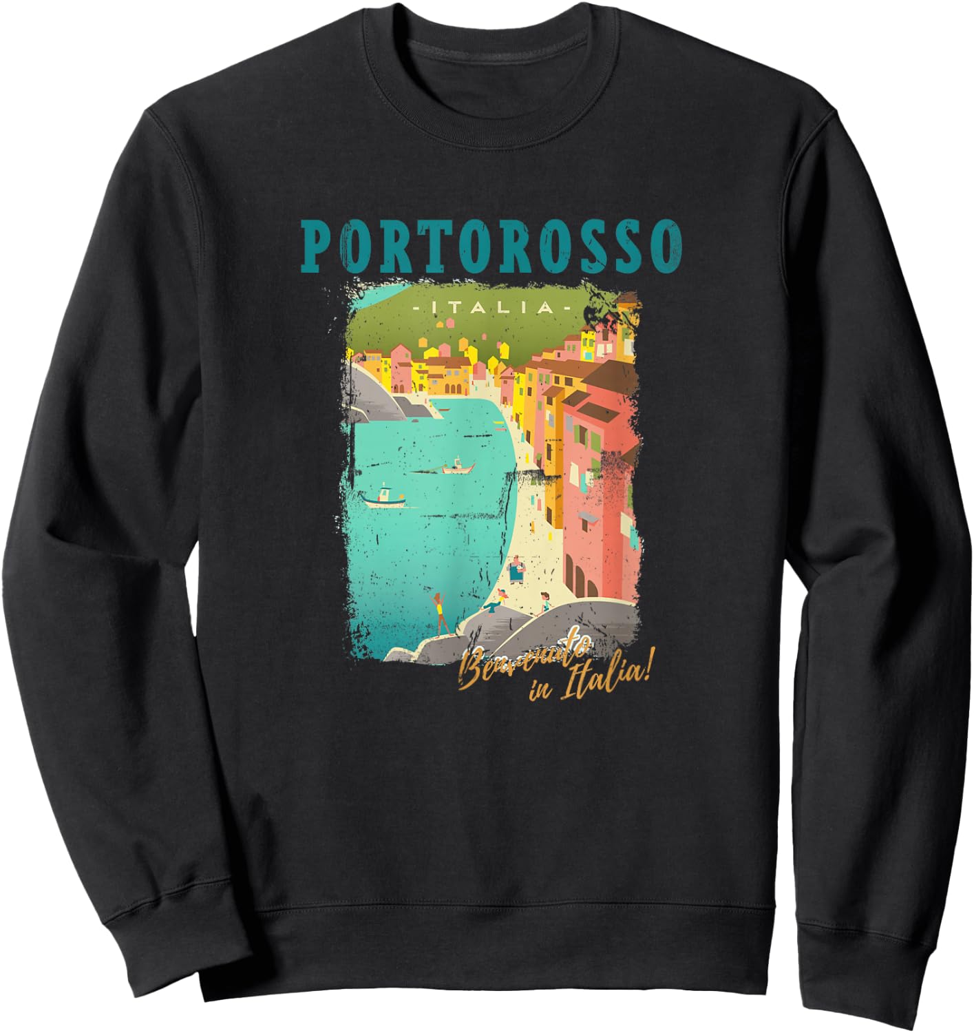 Disney Pixar Luca Portorosso Benvenuto in Italia Sweatshirt - Sweatshirt | Black
