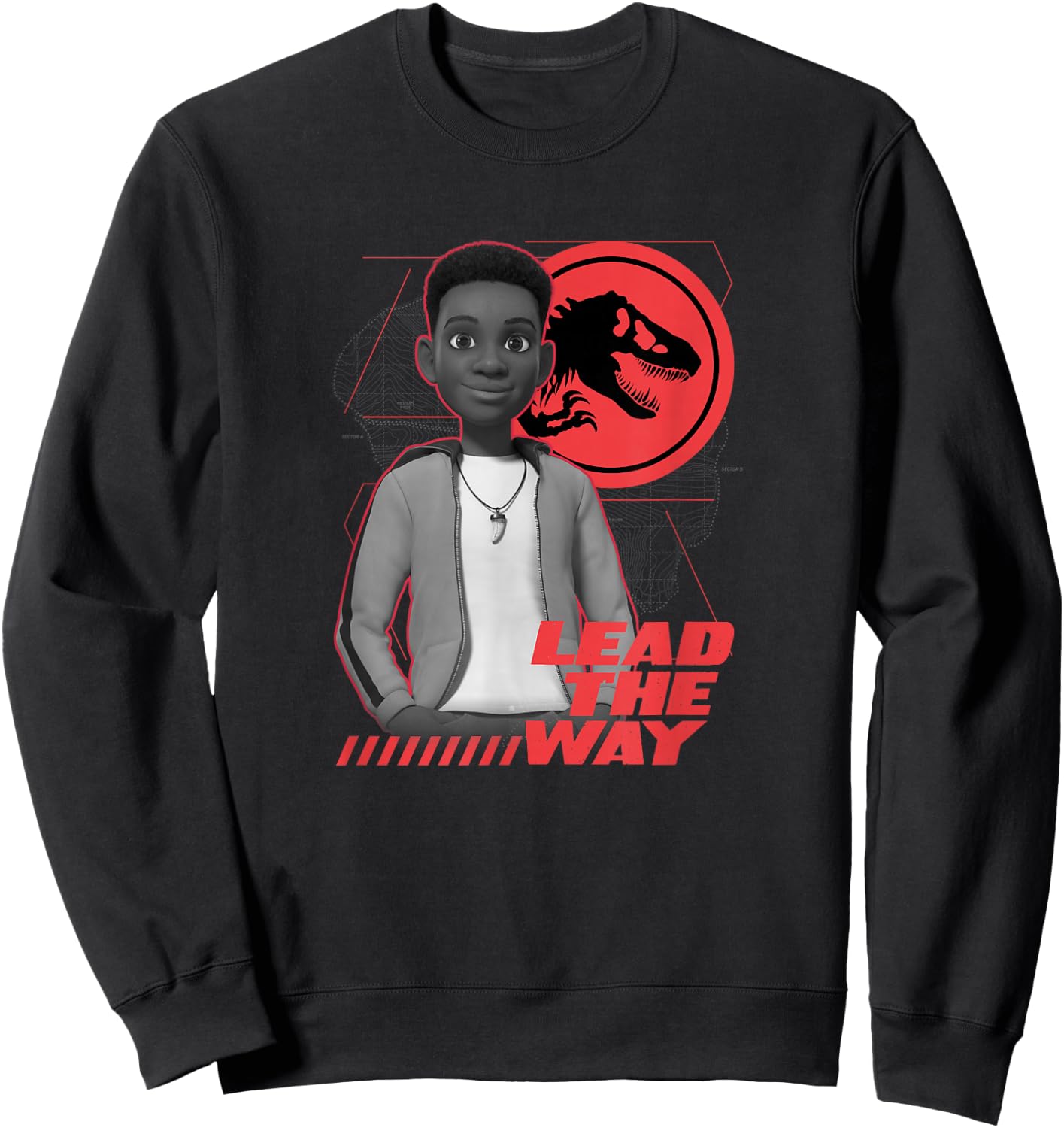 Jurassic World: Camp Cretaceous Darius Lead The Way Sweatshirt - Sweatshirt | Black
