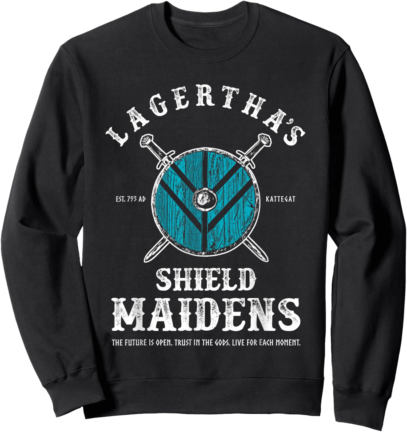 Lagertha's Shield Maidens - Viking Warrior Shieldmaiden Sweatshirt - Sweatshirt | Black