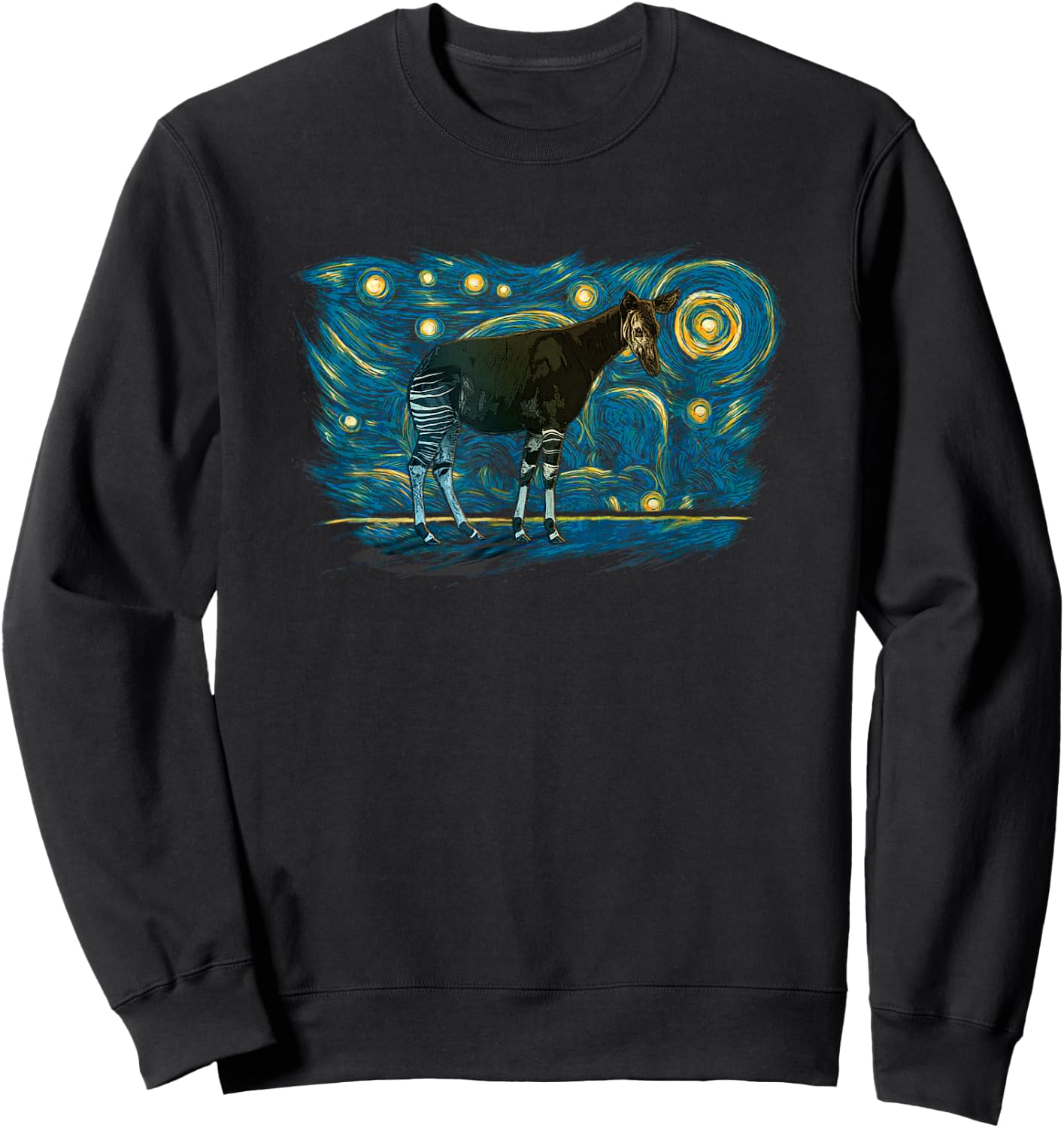 Retro Vintage Style Okapi Sweatshirt - Sweatshirt | Black