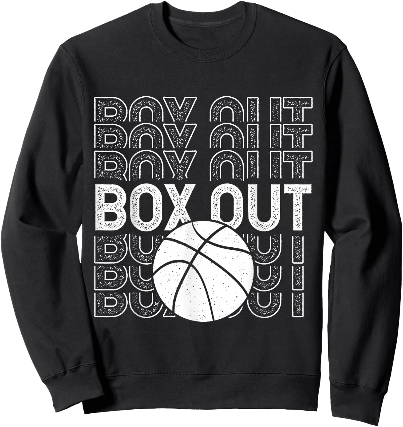 Box Out Basketball Rebound Rebounding Baller Sport Player Sweatshirt - Sweatshirt | Black