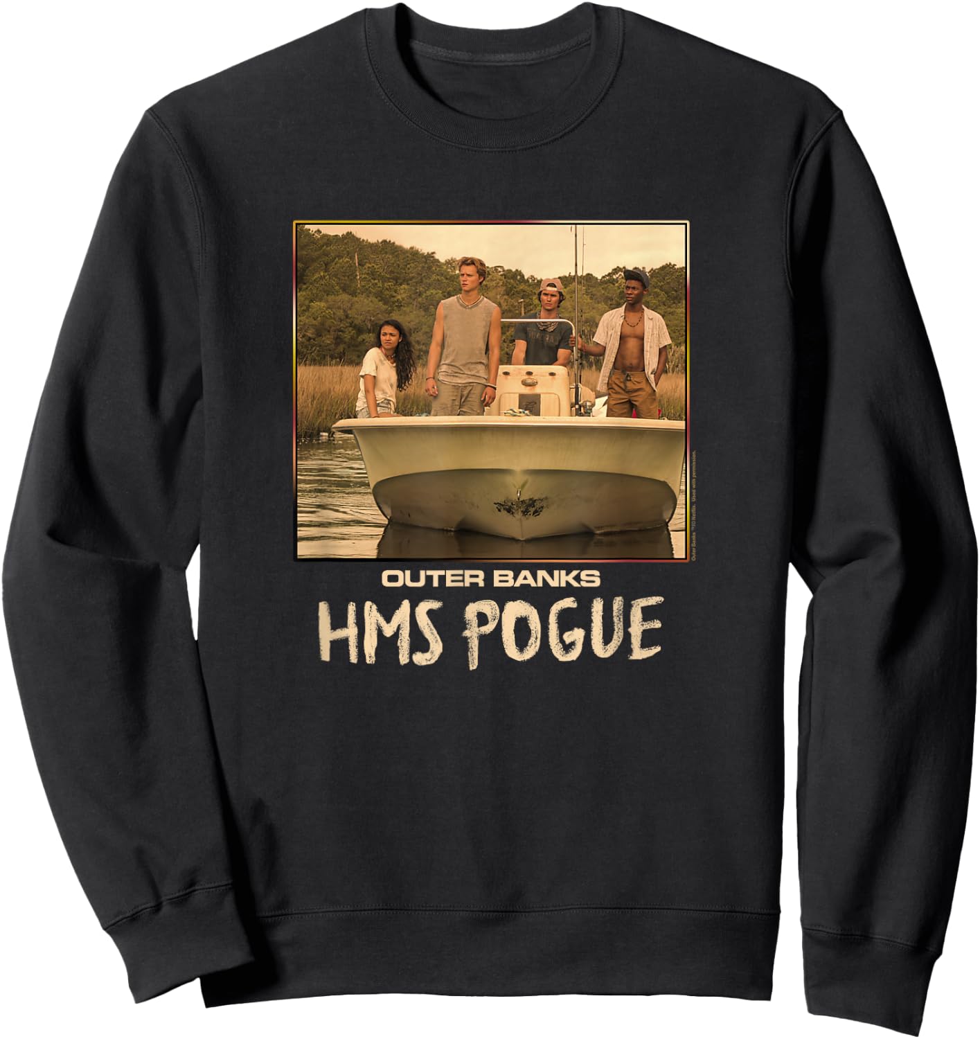 Outer Banks HMS Pogue Sweatshirt - Sweatshirt | Black