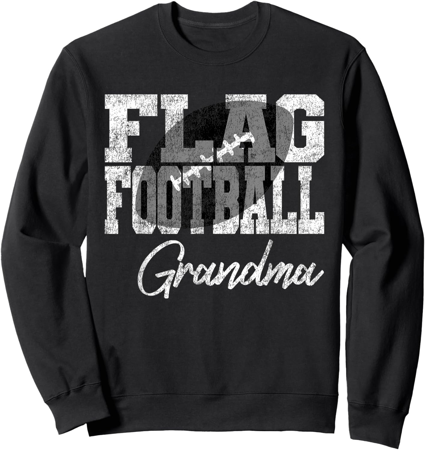 Grandma Football Flag Sweatshirt - Sweatshirt | Black