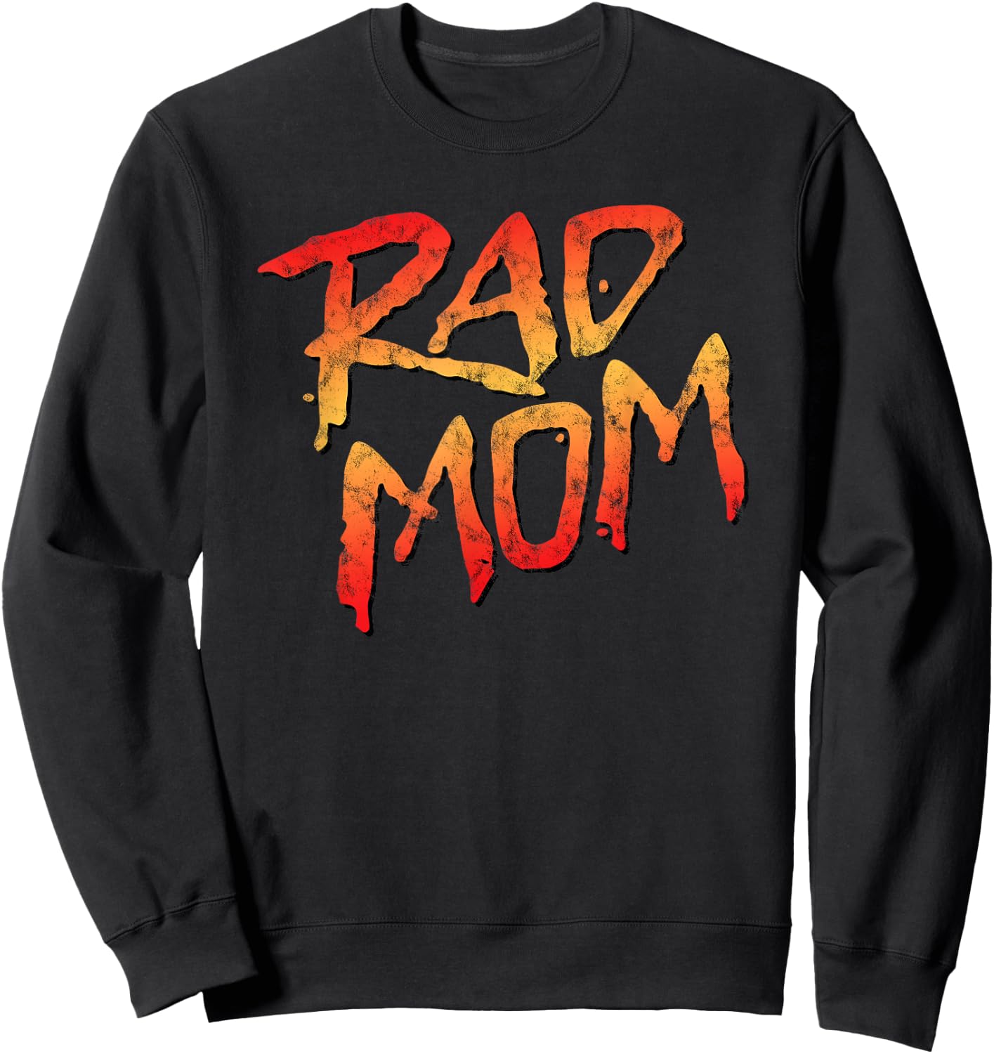 RAD MOM - 80s Nostalgic Gift Mom, Birthday Mother's Day Sweatshirt - Sweatshirt | Black
