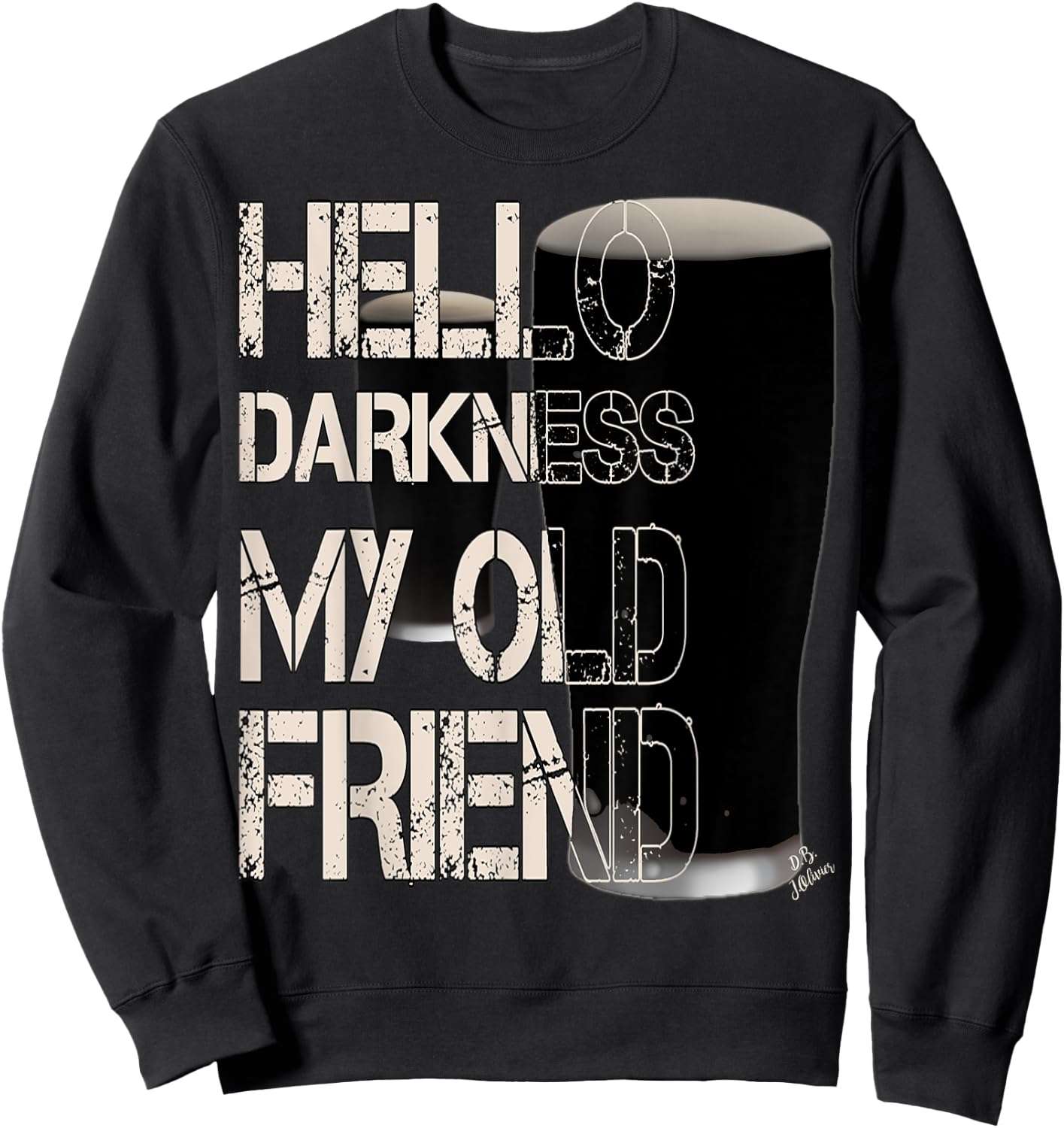 Hello darkness my old friend altbier - funny beer Sweatshirt - Sweatshirt | Black