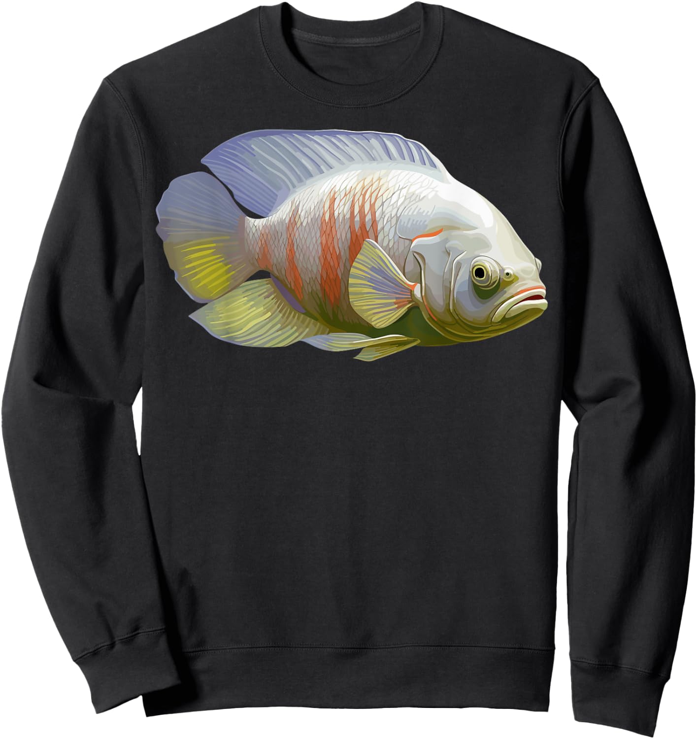 Albino Oscar Fish American Cichlid for Monster Fish Sweatshirt - Sweatshirt | Black