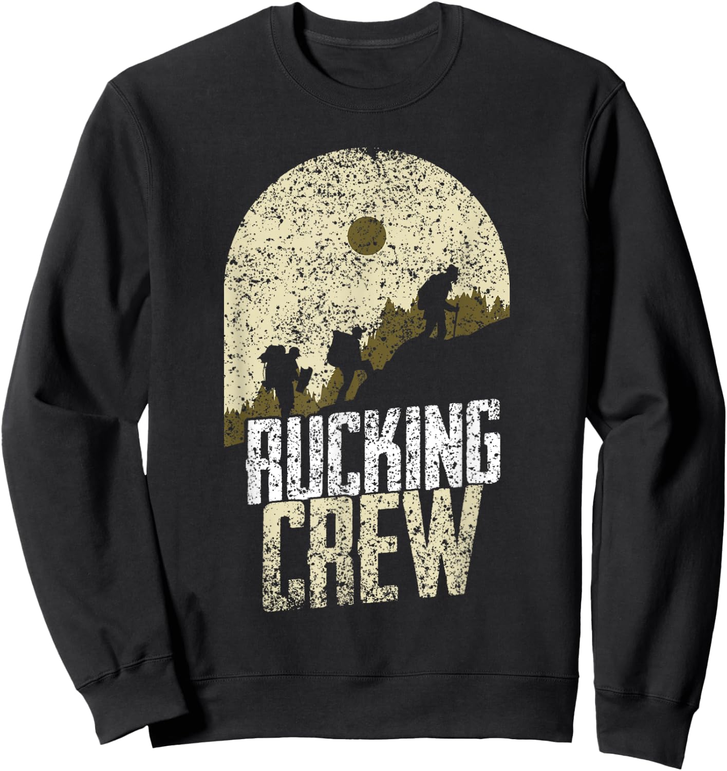 Rucking Crew Backpack Rucksack Ruck Workout Rucking Sweatshirt - Sweatshirt | Black