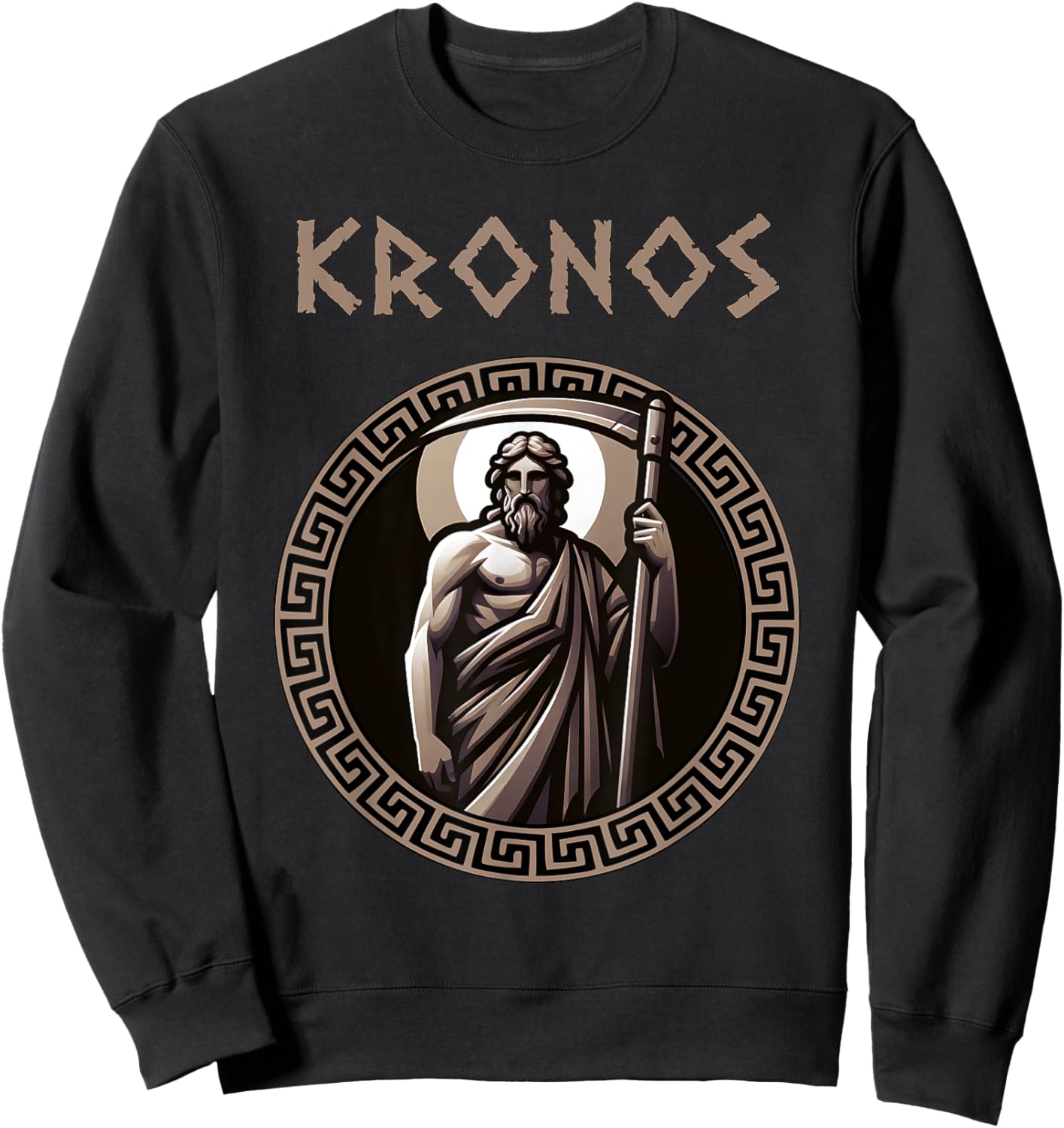 Kronos Ancient Greek Titan Greek Mythology Symbol Sweatshirt - Sweatshirt | Black