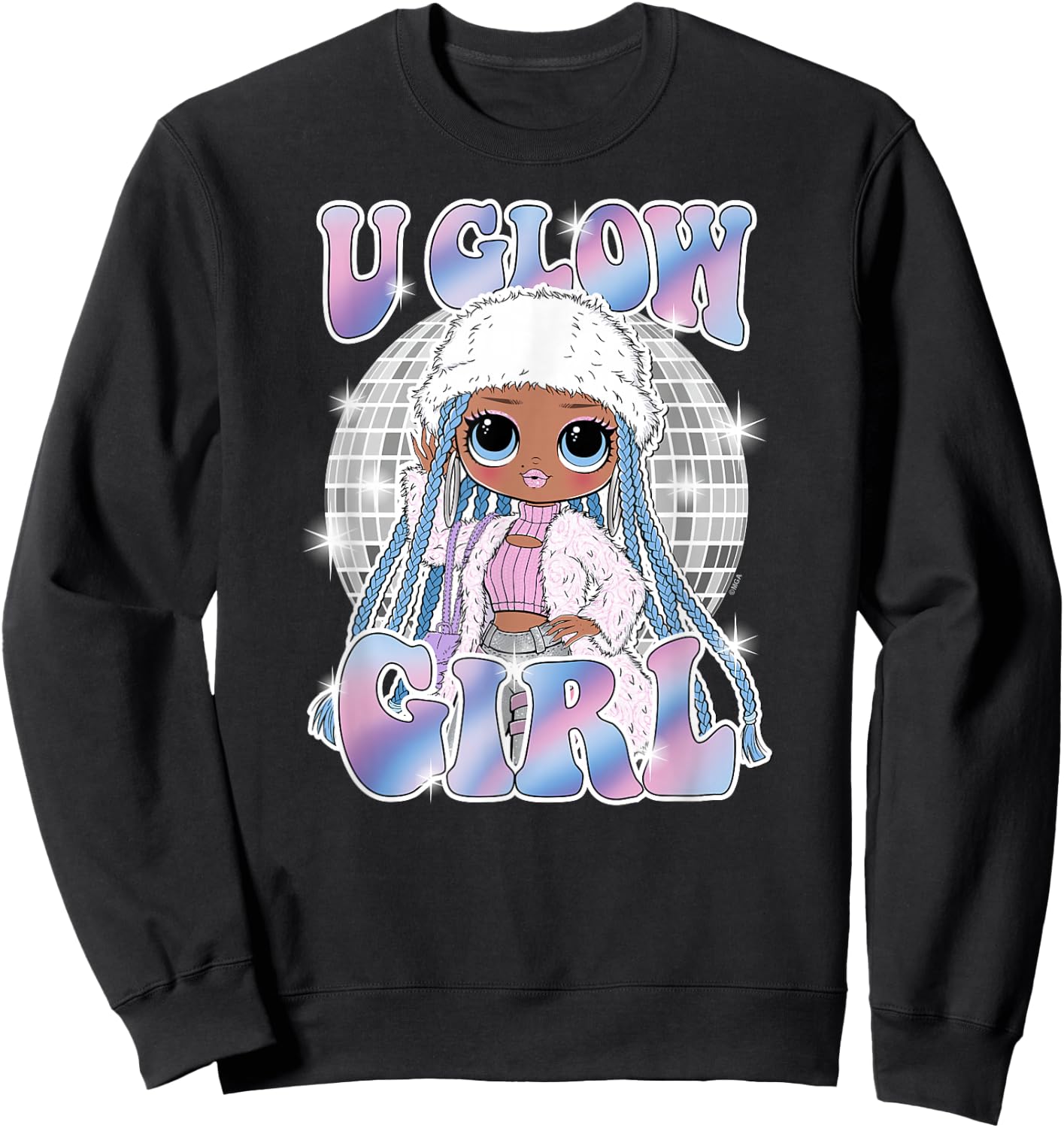 LOL Surprise! - Lady Braids Retro Disco U Glow Girl Sweatshirt - Sweatshirt | Black