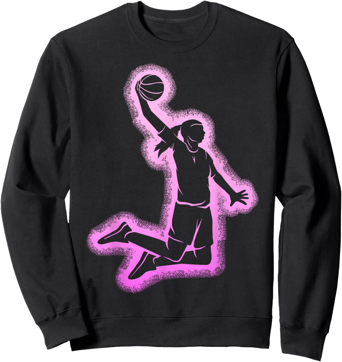 Basketball Girl Women Kids Sweatshirt - Sweatshirt | Black