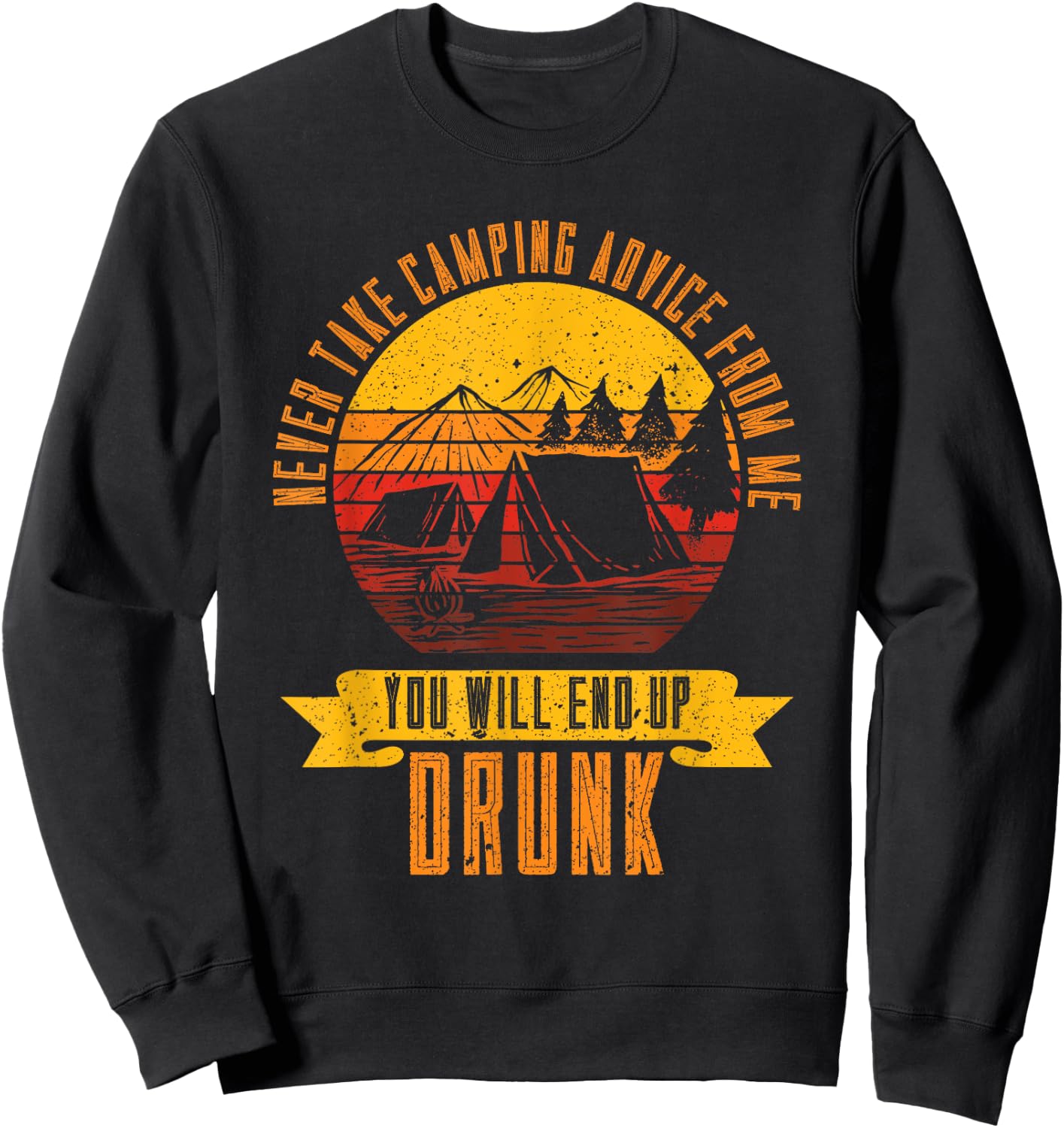 Funny Camping Sweatshirt - Sweatshirt | Black