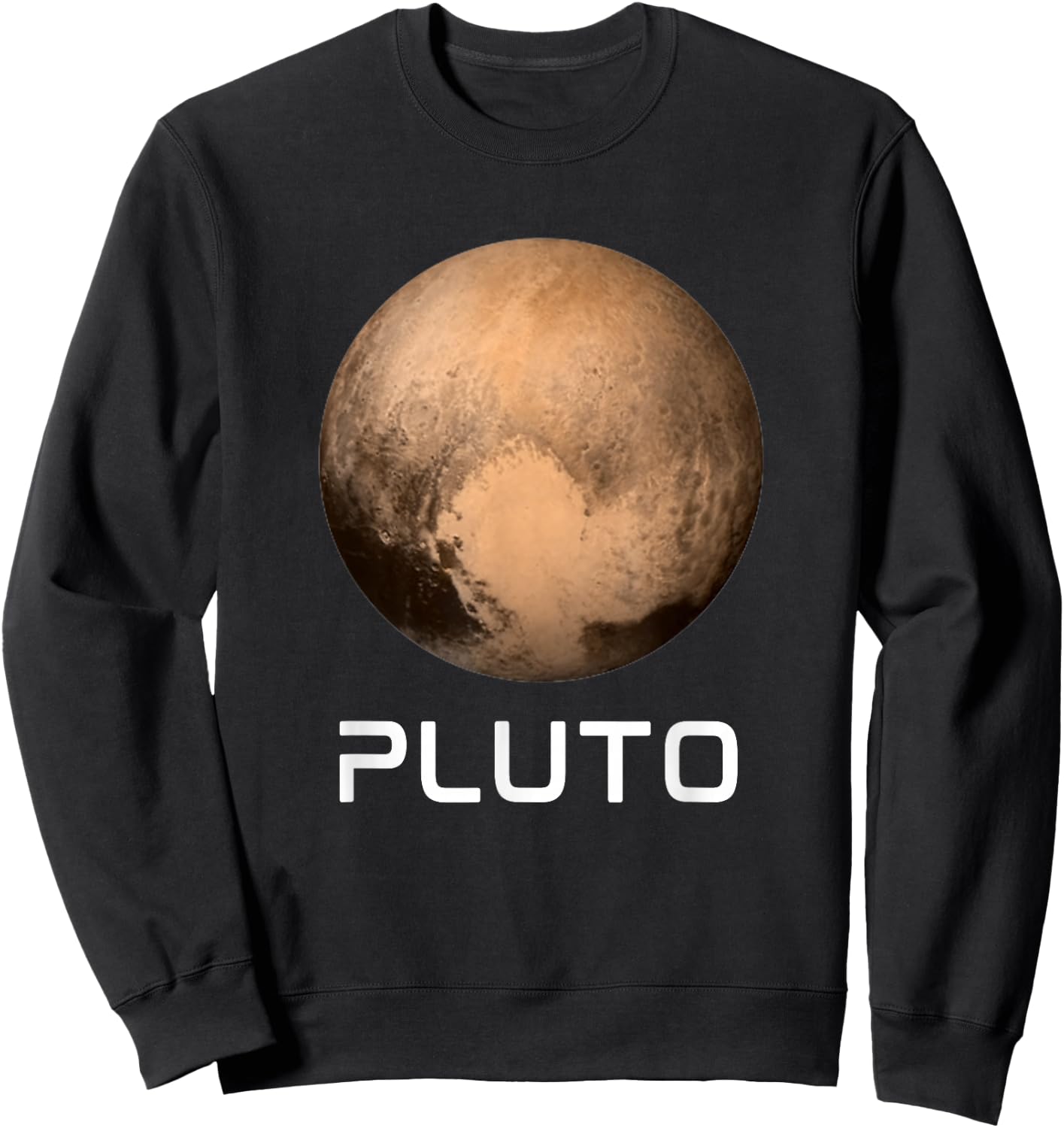 Solar System 9th Planet Pluto Never Forget Outer Space Sweatshirt - Sweatshirt | Black
