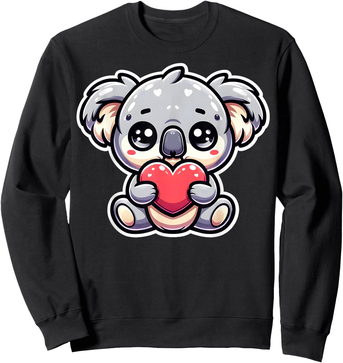 Love Heart Koala Bear Gifts - Funny Kola Lover Sweatshirt - Sweatshirt | Black