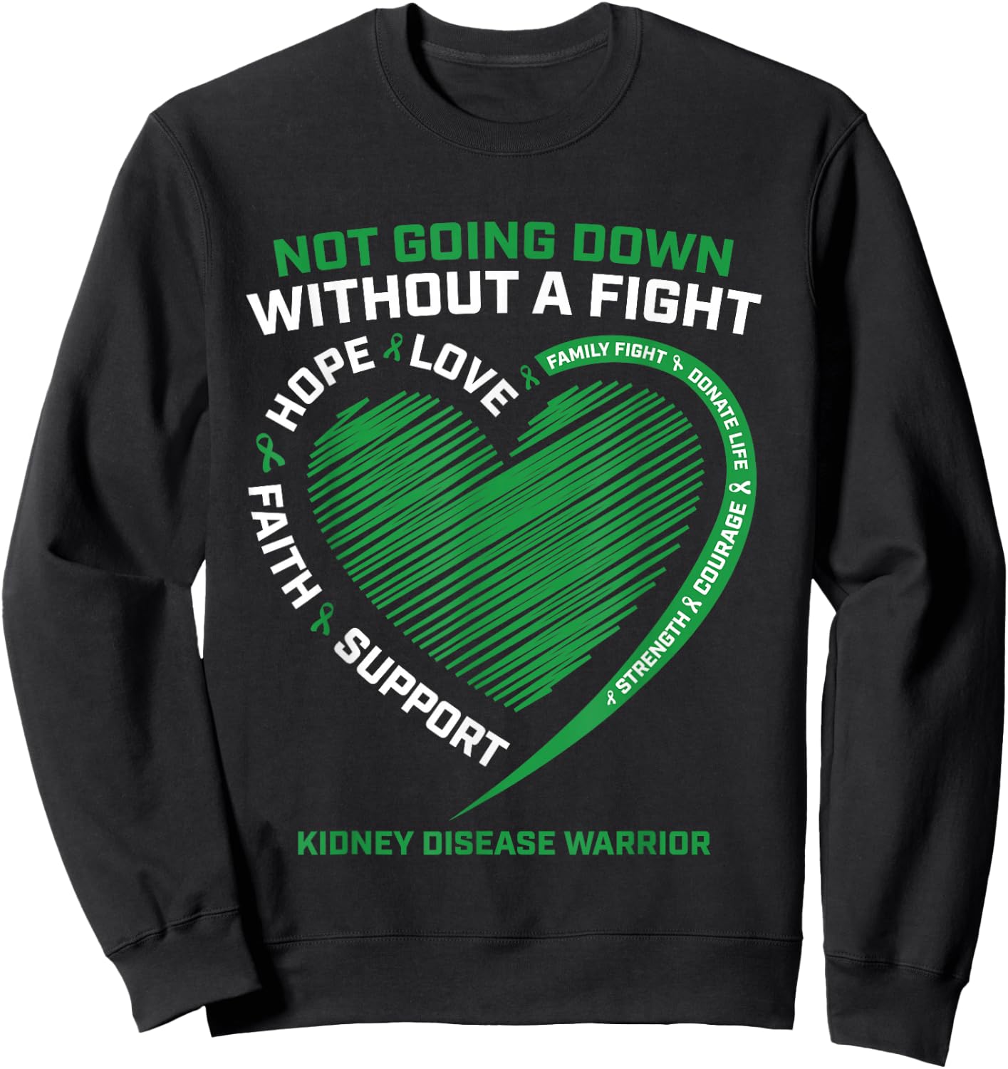 Kidney Disease Awareness Gifts Fighter Warrior Men Women Dad Sweatshirt - Sweatshirt | Black