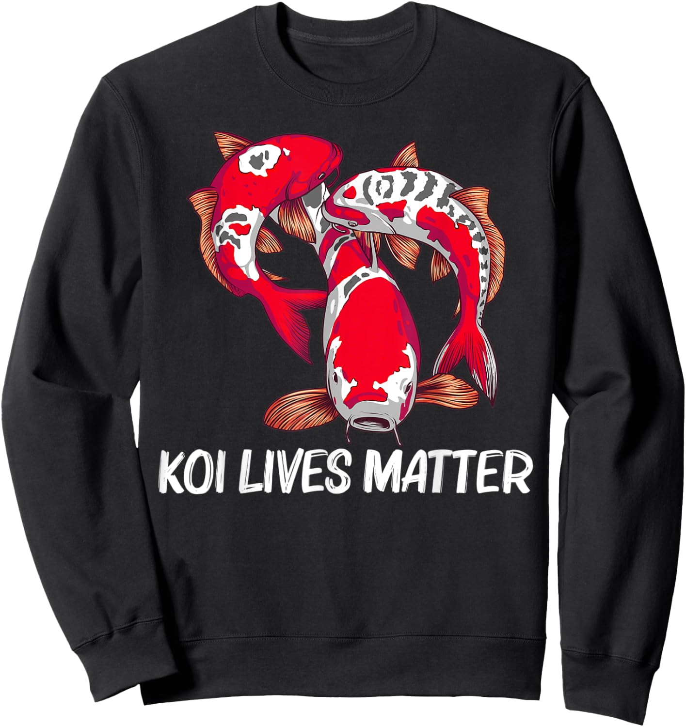 Koi Fish Gift Women Japan Koi Carp Fishes Pond Lover Sweatshirt - Sweatshirt | Black