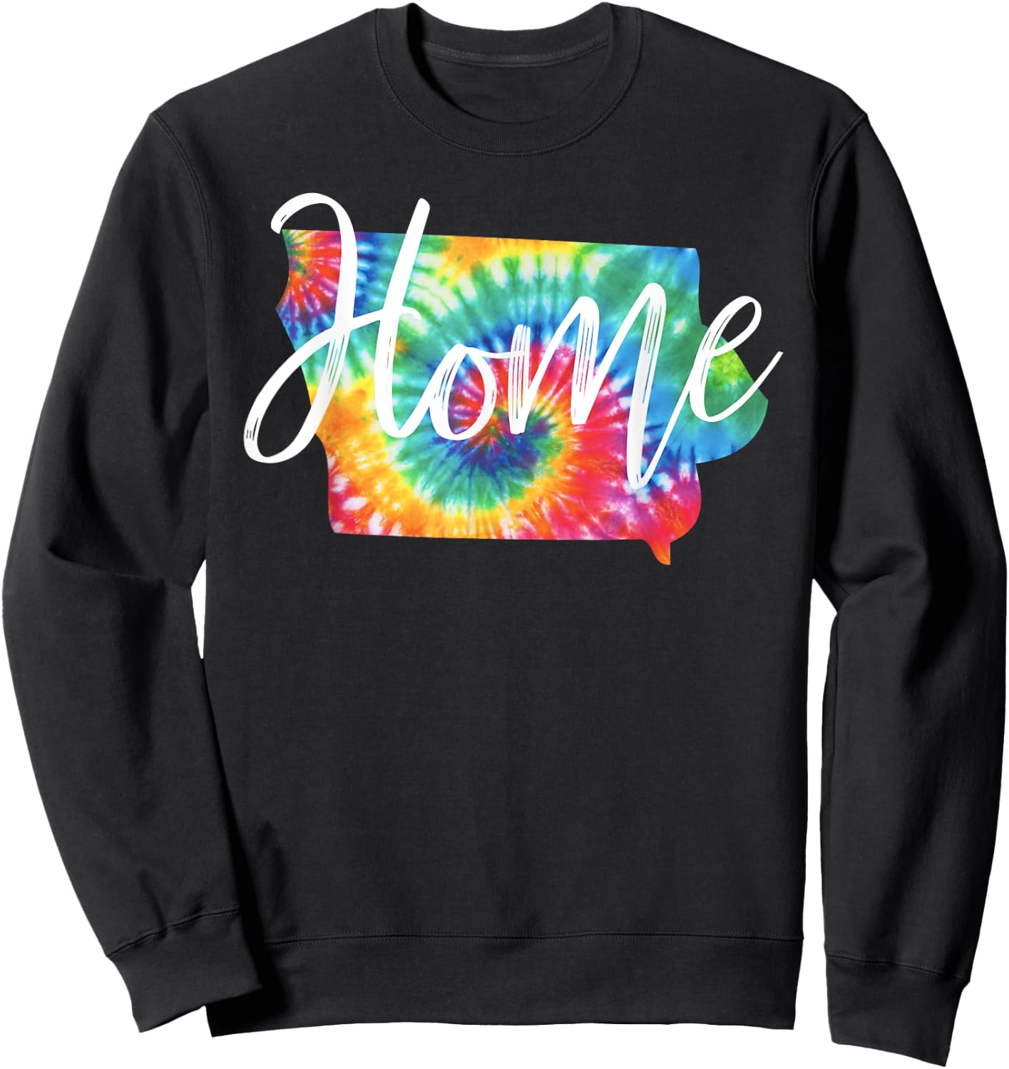 Iowa Tie Dye Sweatshirt - Sweatshirt | Black