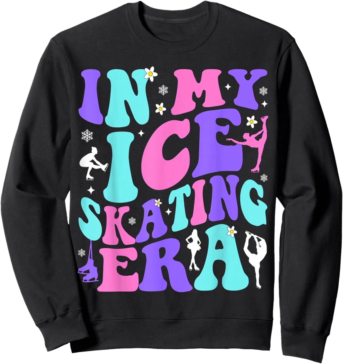 In My Ice Skating Era Hockey Girls Boys Coach Sweatshirt - Sweatshirt | Black