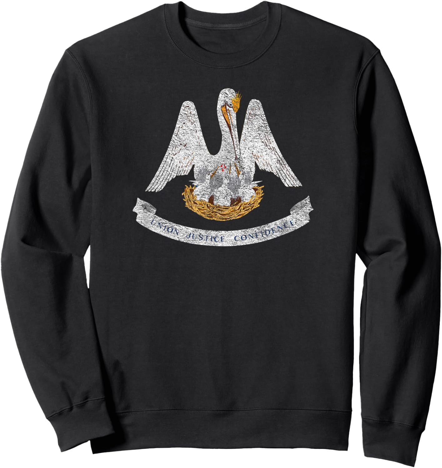 State of Louisiana Flag La New Orleans Baton Rouge Sweatshirt - Sweatshirt | Black
