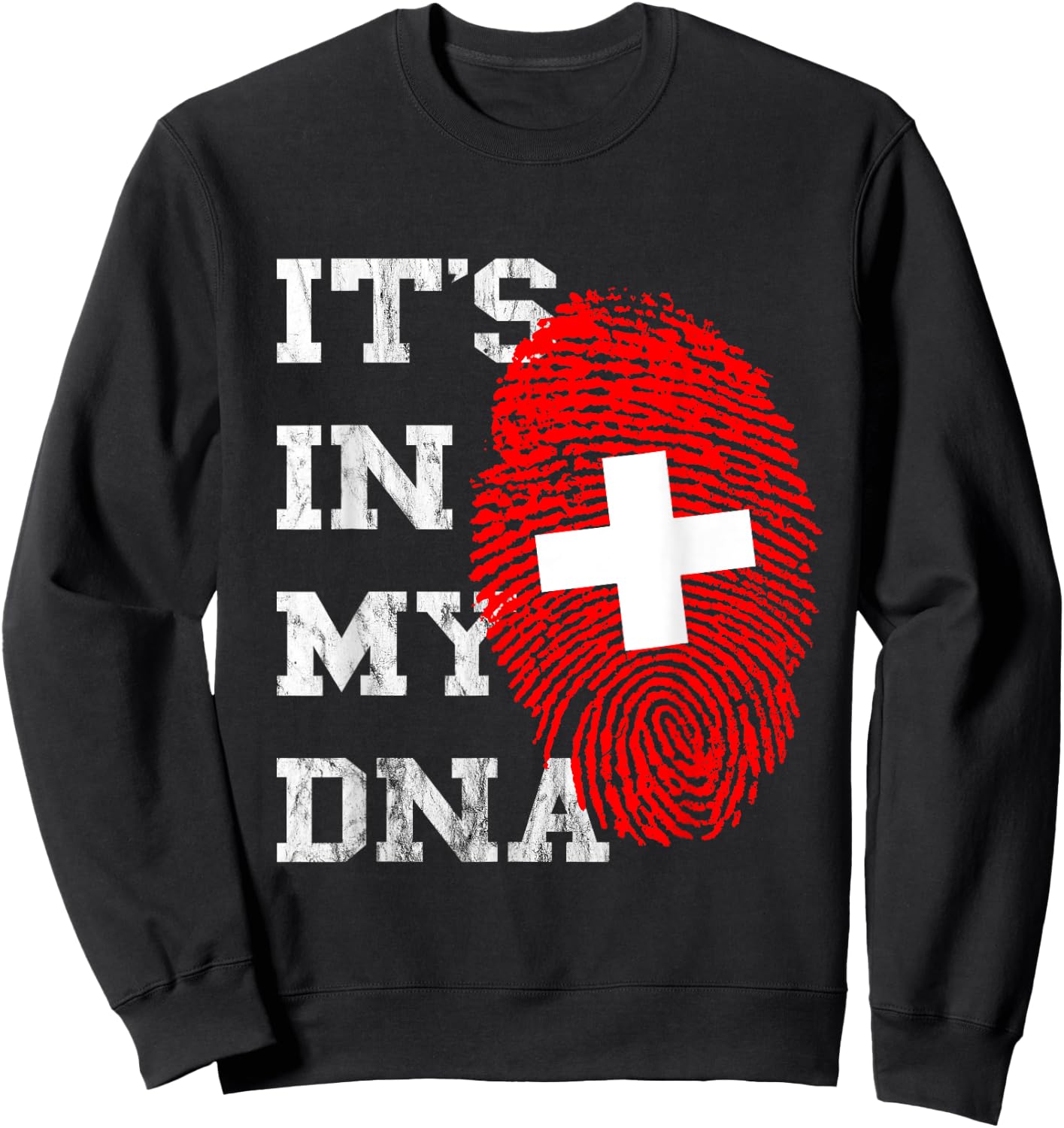 It Is In My DNA Swiss Genetics Swiss Root Sweatshirt - Sweatshirt | Black