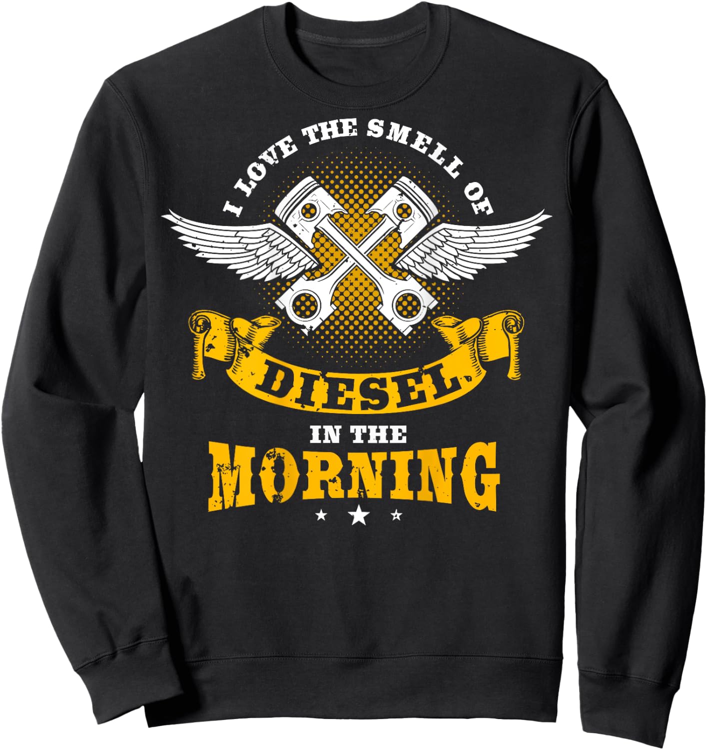 Diesel Mechanic Gifts Design On Back Sweatshirt - Sweatshirt | Black