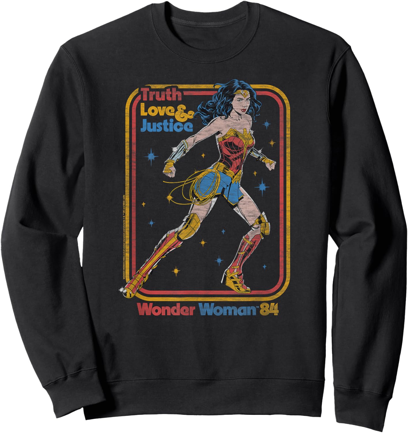Wonder Woman 1984 Retro Justice '84 Sweatshirt - Sweatshirt | Black