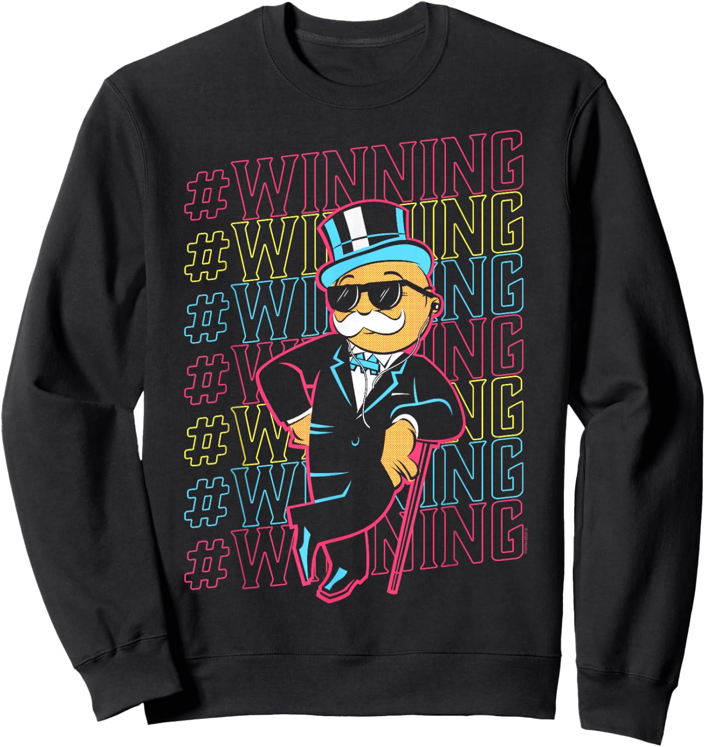 Monopoly Rich Uncle Pennybags Winning Sweatshirt - Sweatshirt | Black