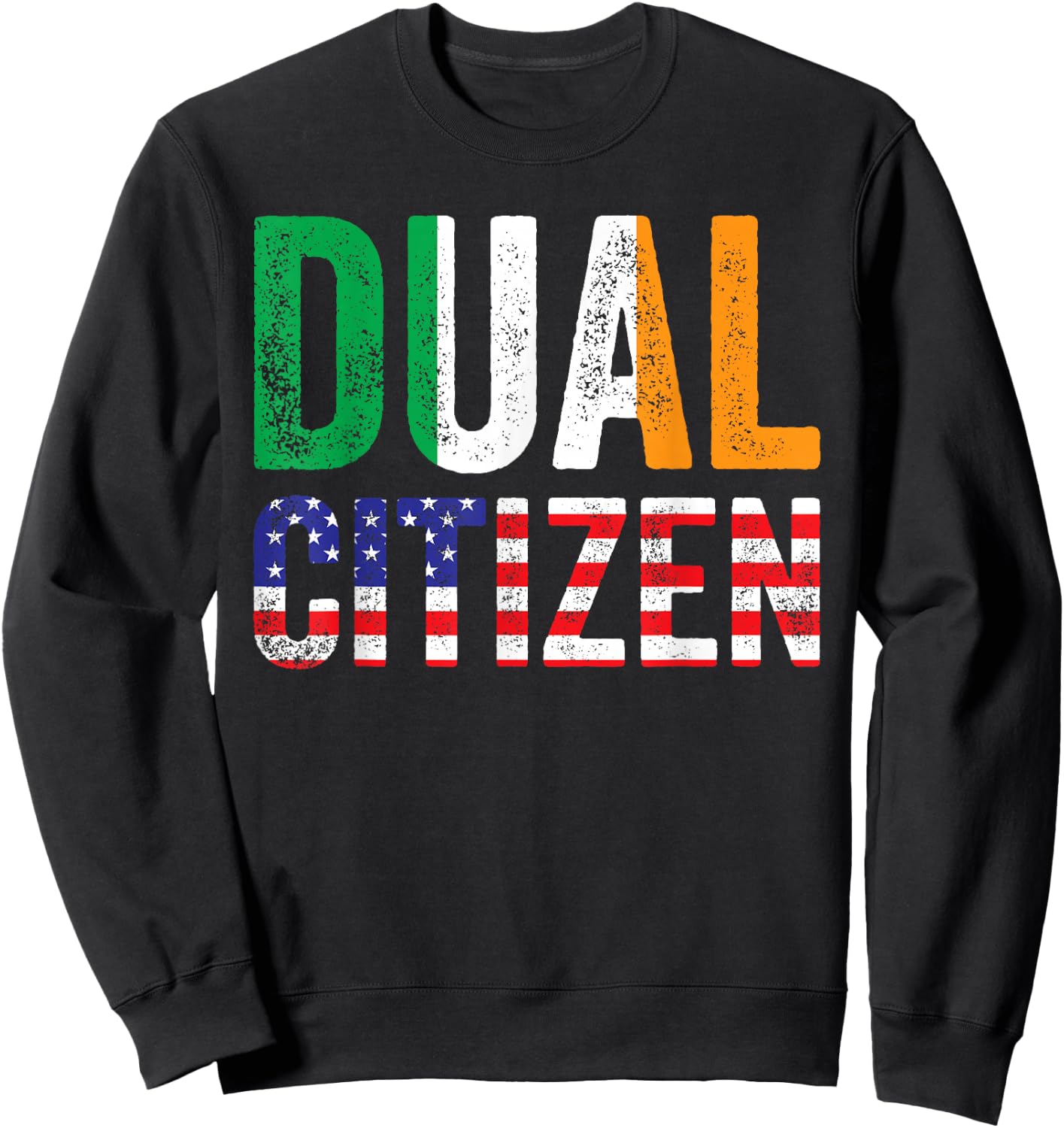 Irish Roots Dual Citizen Ireland Home Sweatshirt - Sweatshirt | Black