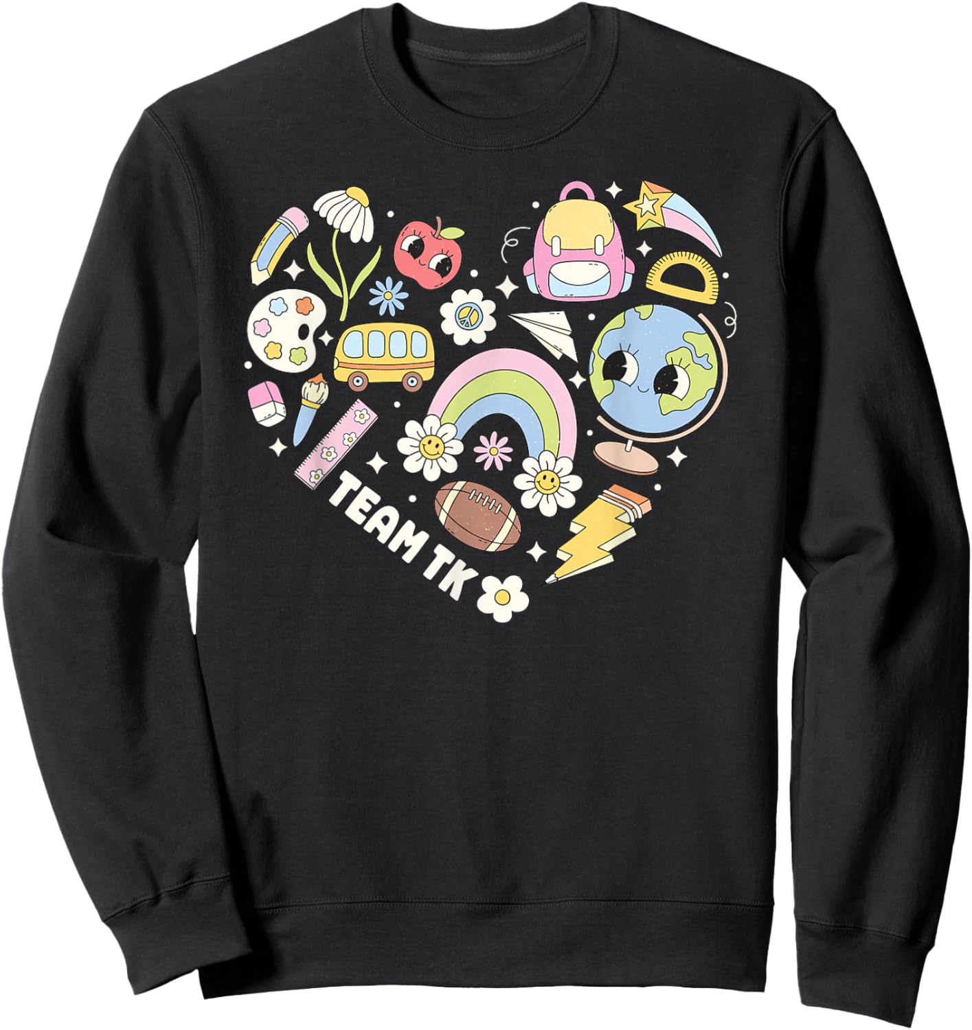 Team TK Teacher Back to School TK Girl Boy Kid TK Team Women Sweatshirt - Sweatshirt | Black