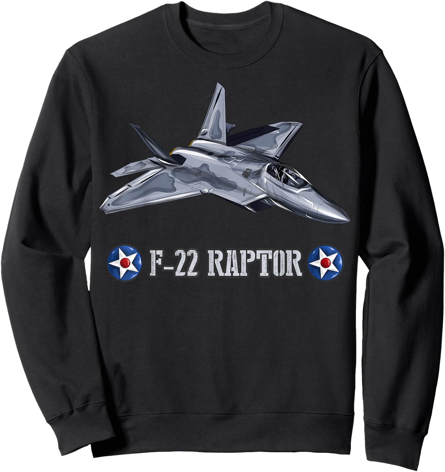 American F22 Raptor Camouflage Hunter Sweatshirt - Sweatshirt | Black