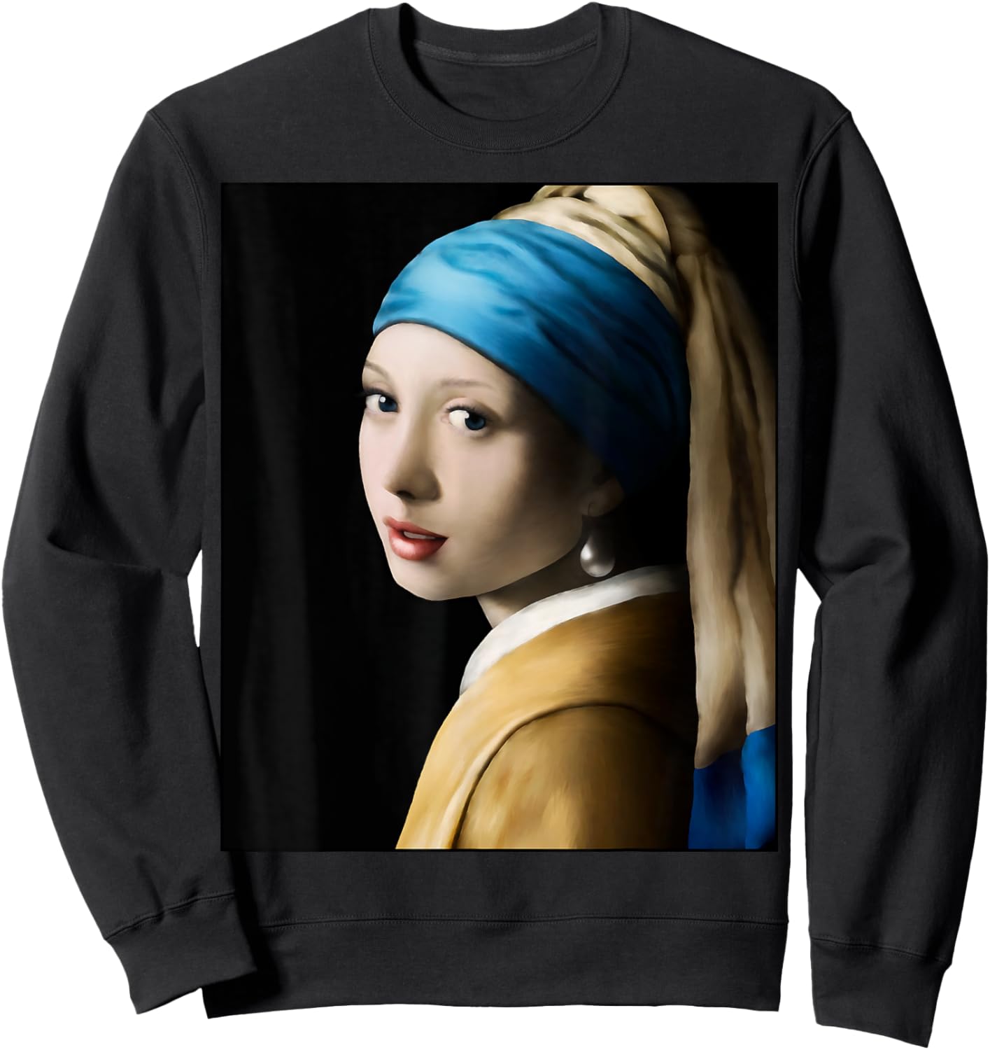 Vermeer The Girl with a pearl earring Sweatshirt - Sweatshirt | Black