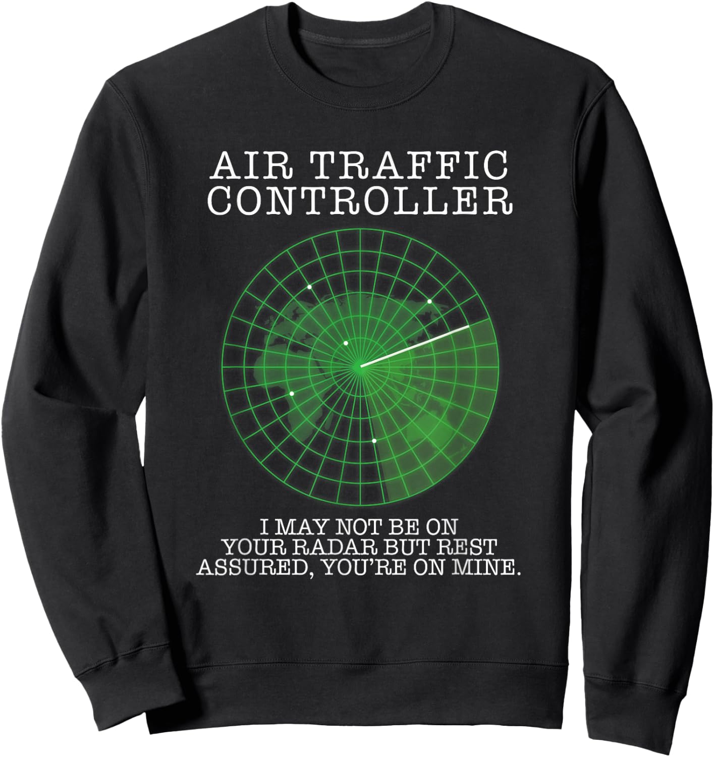 Air Traffic Controller Funny Pilot Aviation Sweatshirt - Sweatshirt | Black