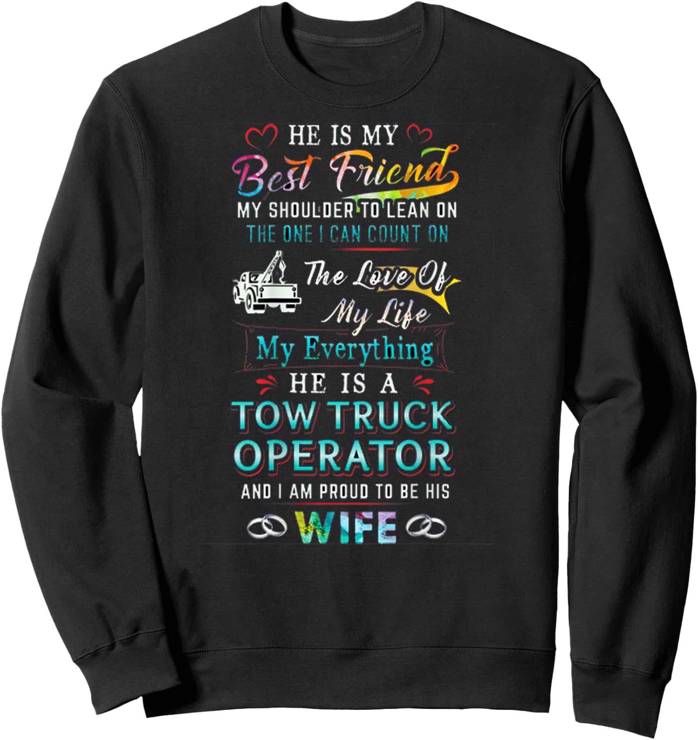Proud Tow Wife Sweatshirt - Sweatshirt | Black
