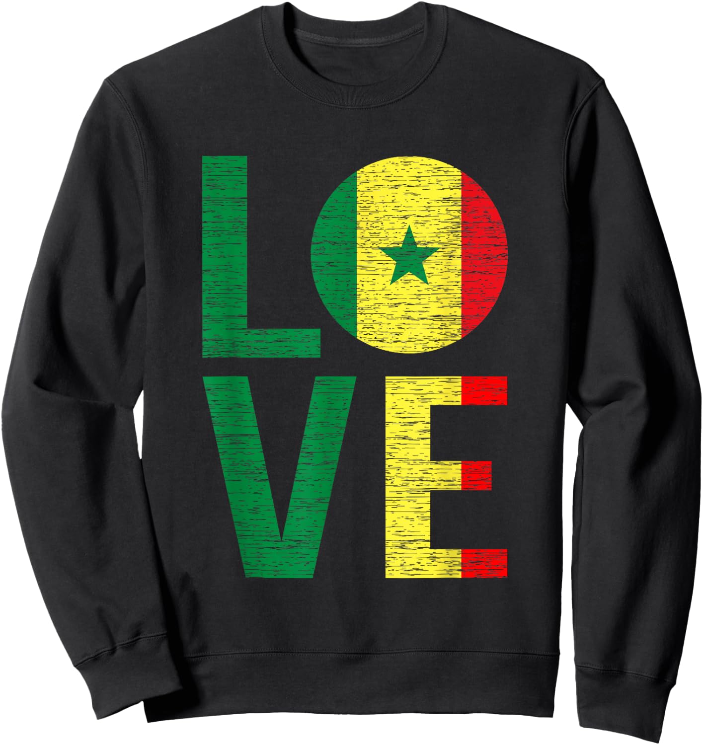 Funny Senegal Flag Shirt Roots From Usa Senegal Sweatshirt - Sweatshirt | Black