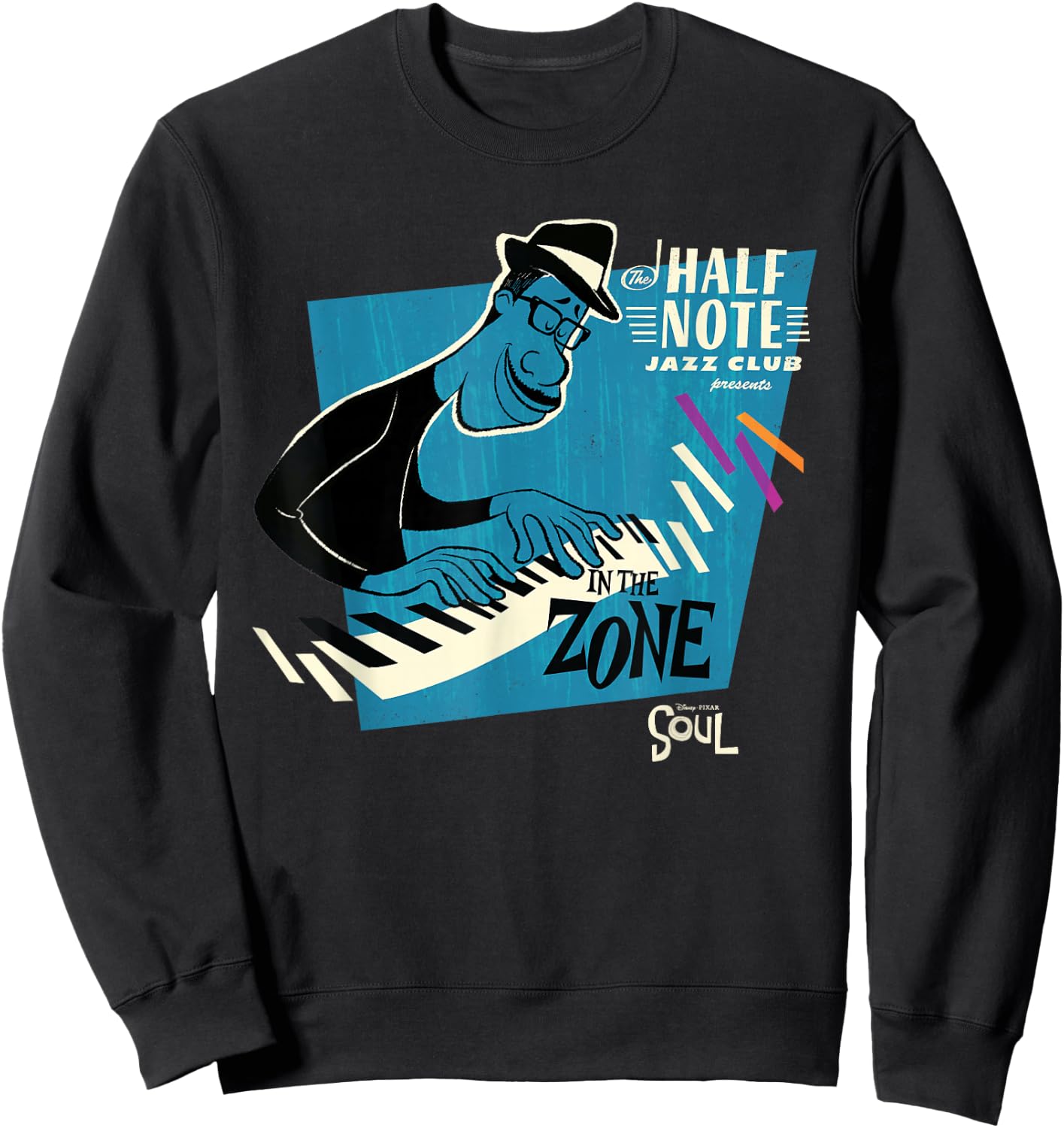 Disney and Pixar's Soul Joe Gardner Jazz Club In the Zone Sweatshirt - Sweatshirt | Black