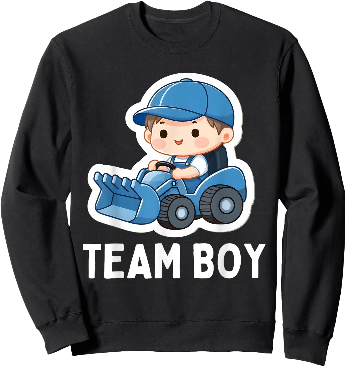 Gender Reveal Team Boy Blue Party Baby Announcement Sweatshirt - Sweatshirt | Black