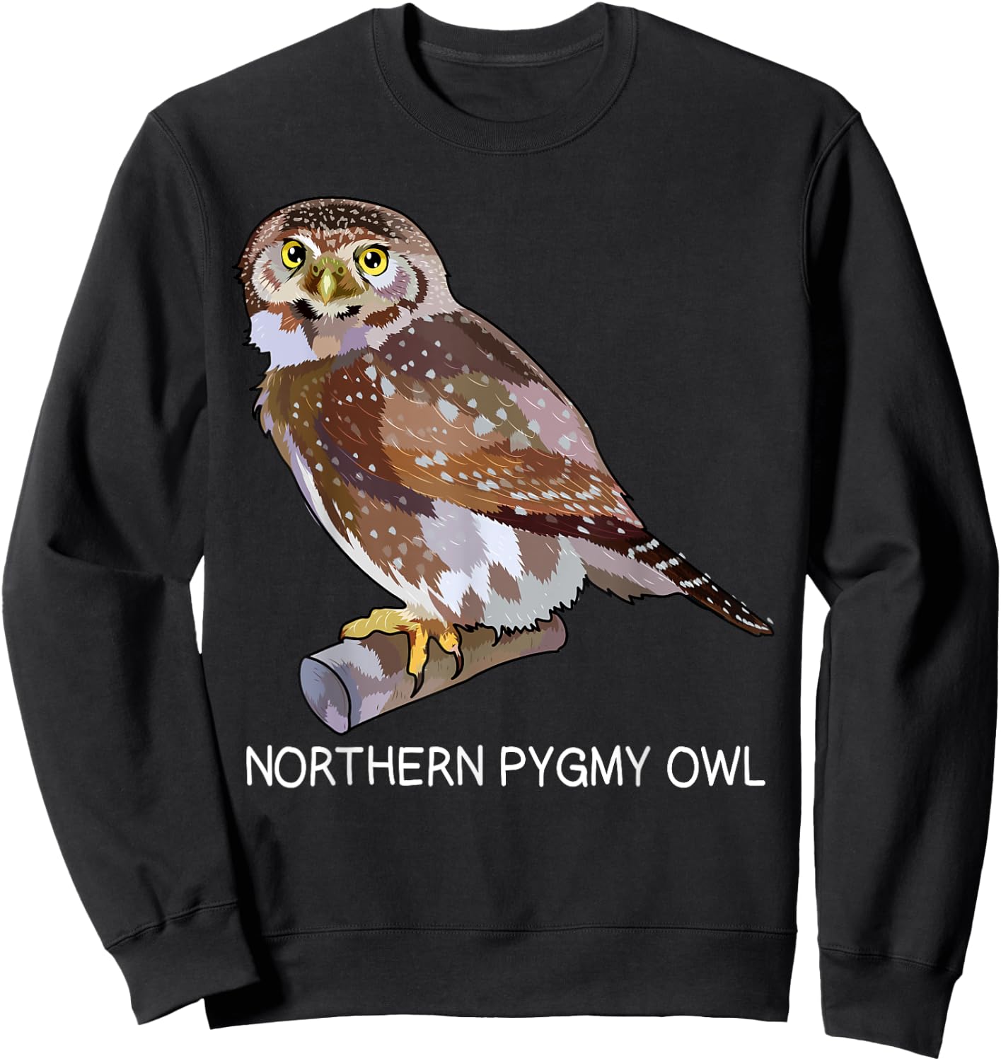 Northern Pygmy-Owl Bird Lover Sweatshirt - Sweatshirt | Black