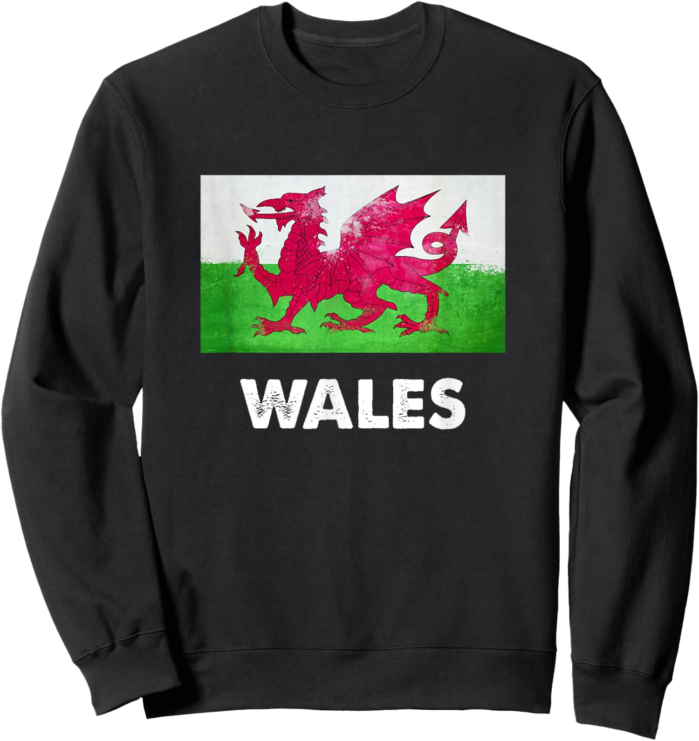 Wales Flag Shirt | Welsh Sweatshirt - Sweatshirt | Black