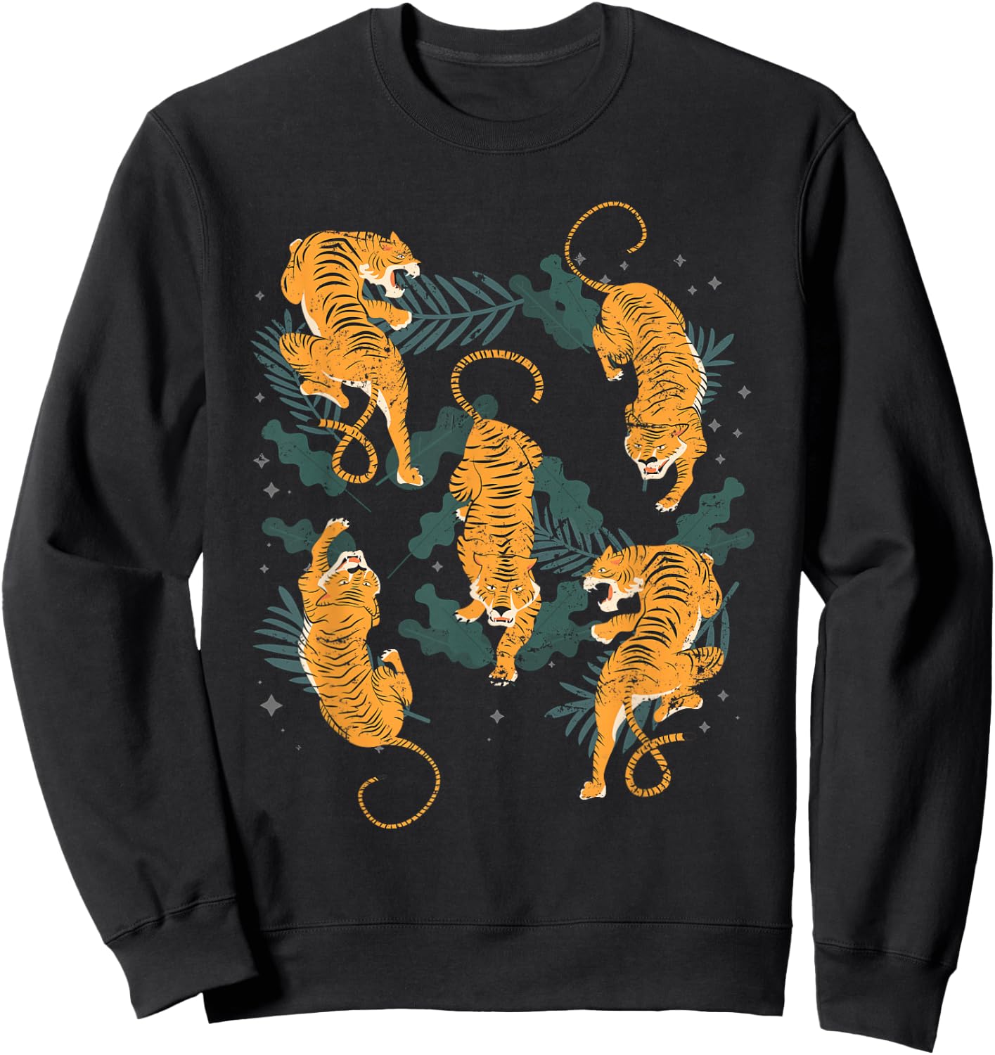 Wild Tiger Animals Tiger Sweatshirt - Sweatshirt | Black
