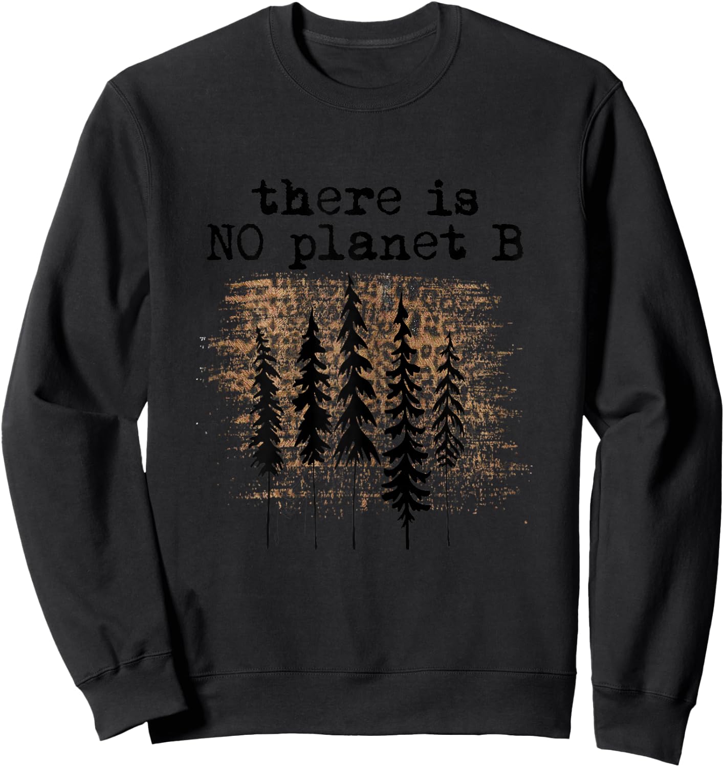 There is No Planet B Earth Day Awareness Quote Eco Friendly Sweatshirt - Sweatshirt | Black