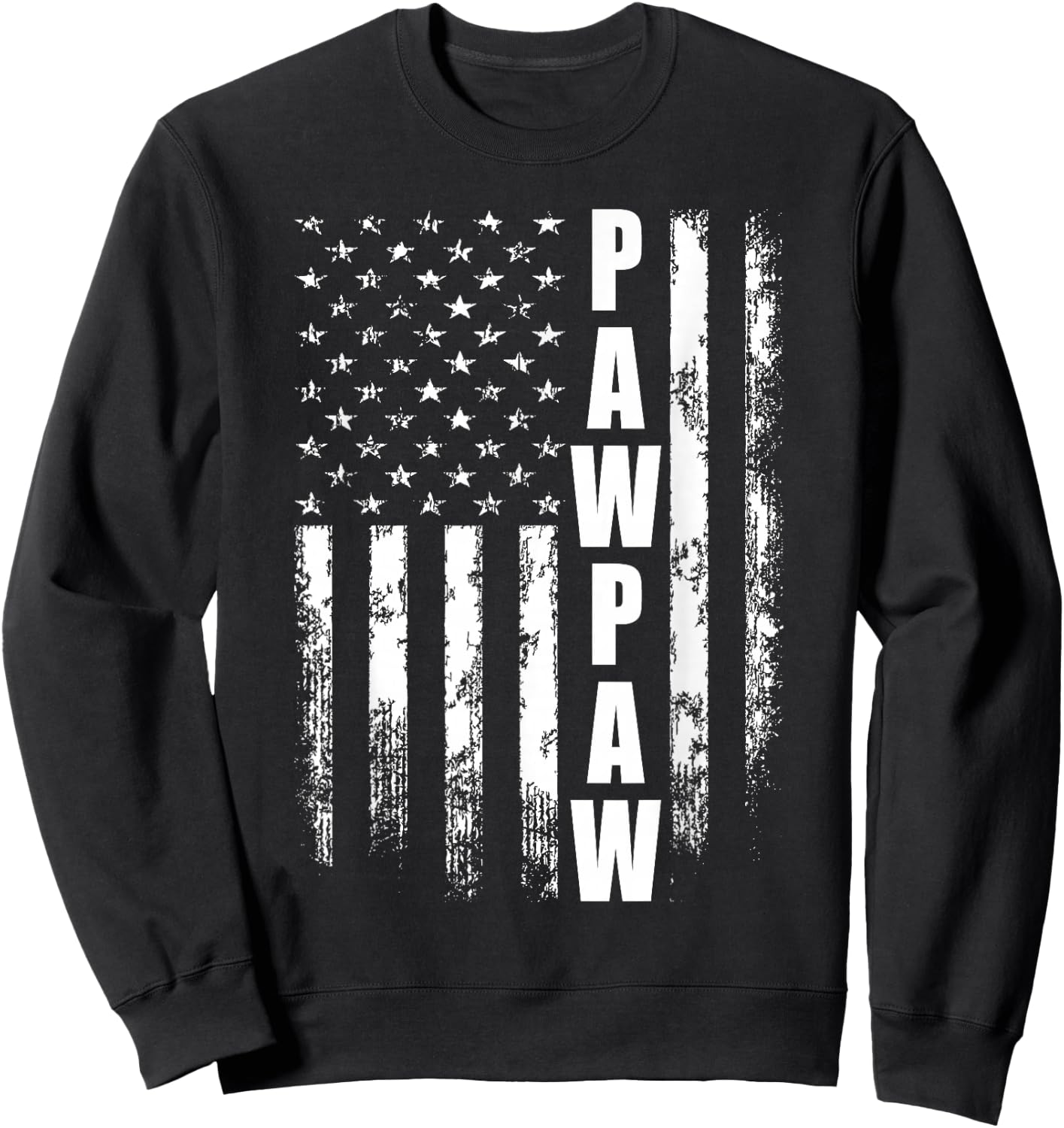 Pawpaw Gift America Flag Gift Father's Day Small Sweatshirt - Sweatshirt | Black